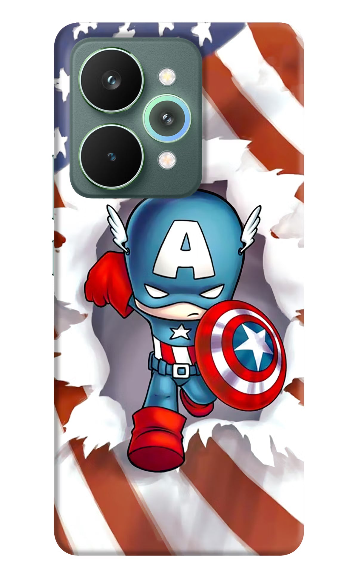 Captain America Realme 15 Pro Back Cover - Captain America Realme 15 Pro Hard Case Back Cover by Casekaro Captain America Realme 15 Pro Hard Case Back Cover by Casekaro