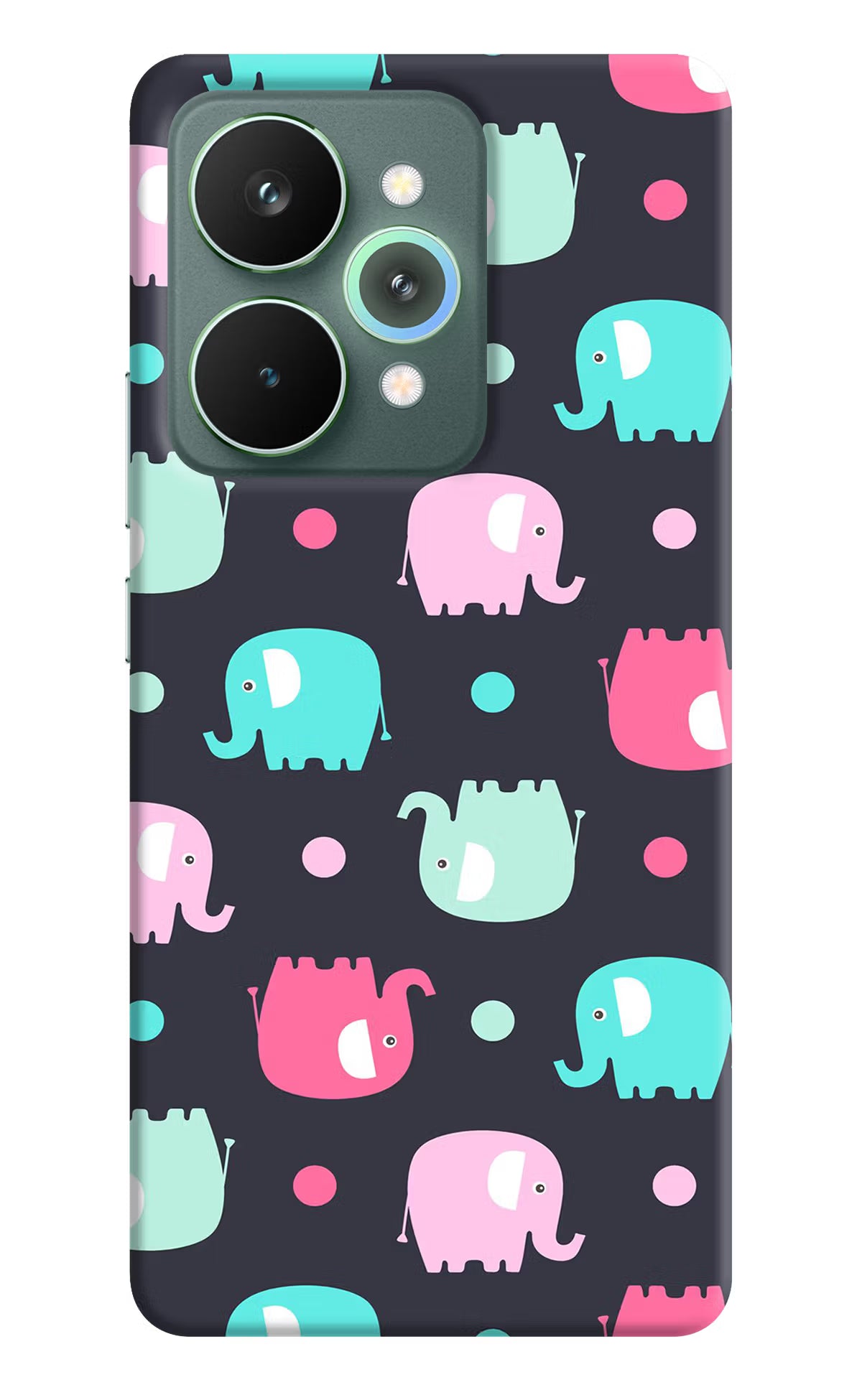 Elephants Realme 15 Pro Back Cover - Elephants Realme 15 Pro Hard Case Back Cover by Casekaro Elephants Realme 15 Pro Hard Case Back Cover by Casekaro