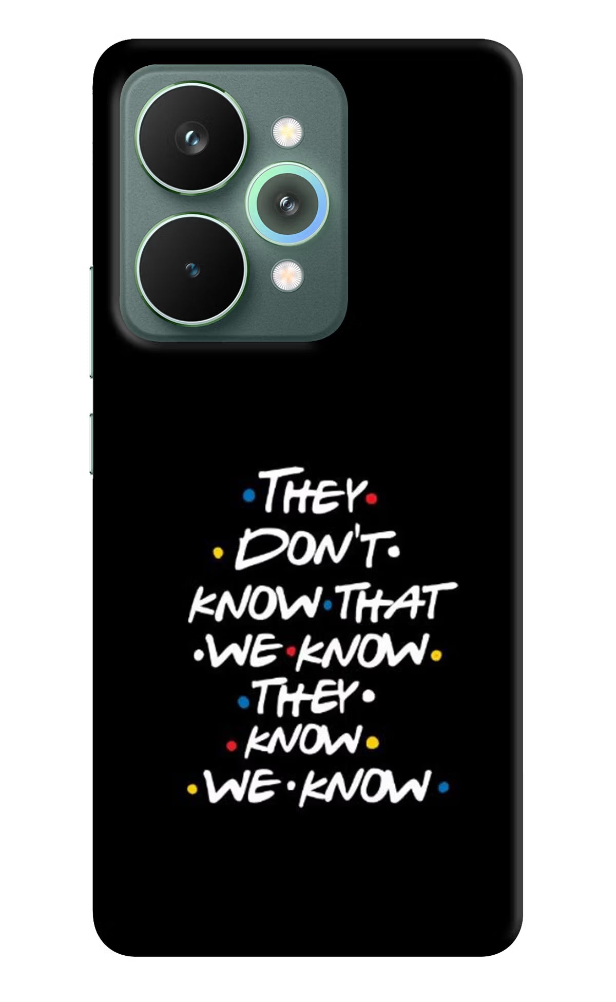 FRIENDS Dialogue Realme 15 Pro Back Cover - FRIENDS Dialogue Realme 15 Pro Hard Case Back Cover by Casekaro FRIENDS Dialogue Realme 15 Pro Hard Case Back Cover by Casekaro