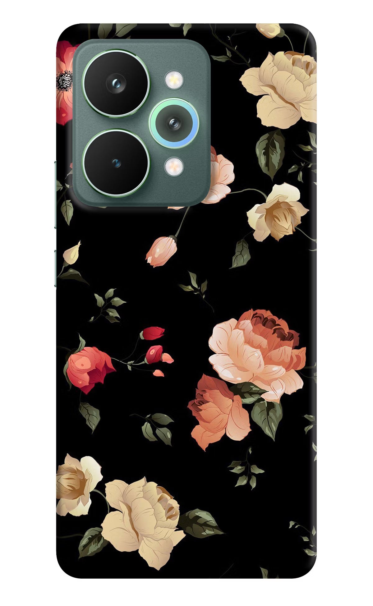 Flowers Realme 15 Pro Back Cover - Flowers Realme 15 Pro Hard Case Back Cover by Casekaro Flowers Realme 15 Pro Hard Case Back Cover by Casekaro