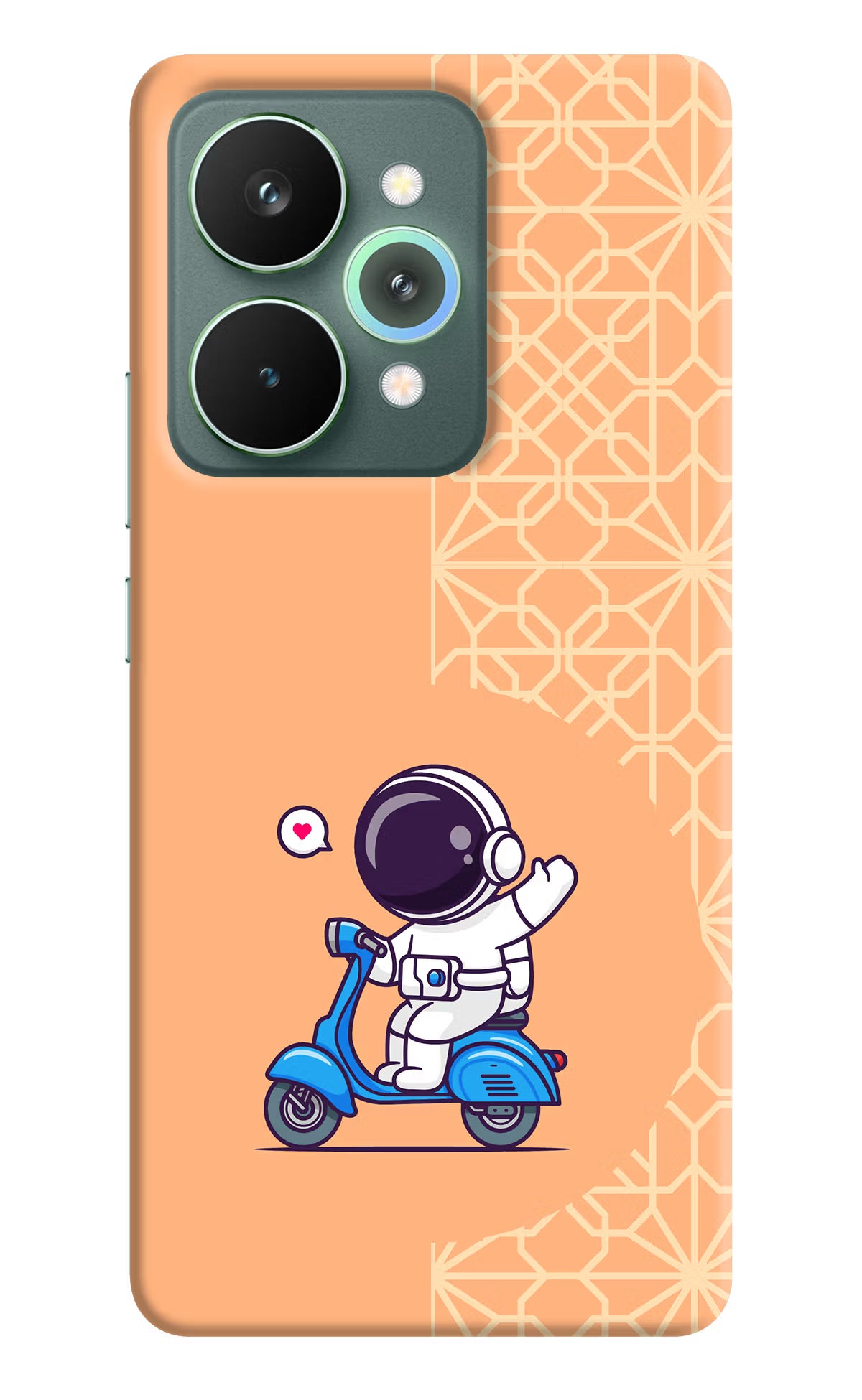 Cute Astronaut Riding Realme 15 Pro Back Cover - Cute Astronaut Riding Realme 15 Pro Hard Case Back Cover by Casekaro Cute Astronaut Riding Realme 15 Pro Hard Case Back Cover by Casekaro