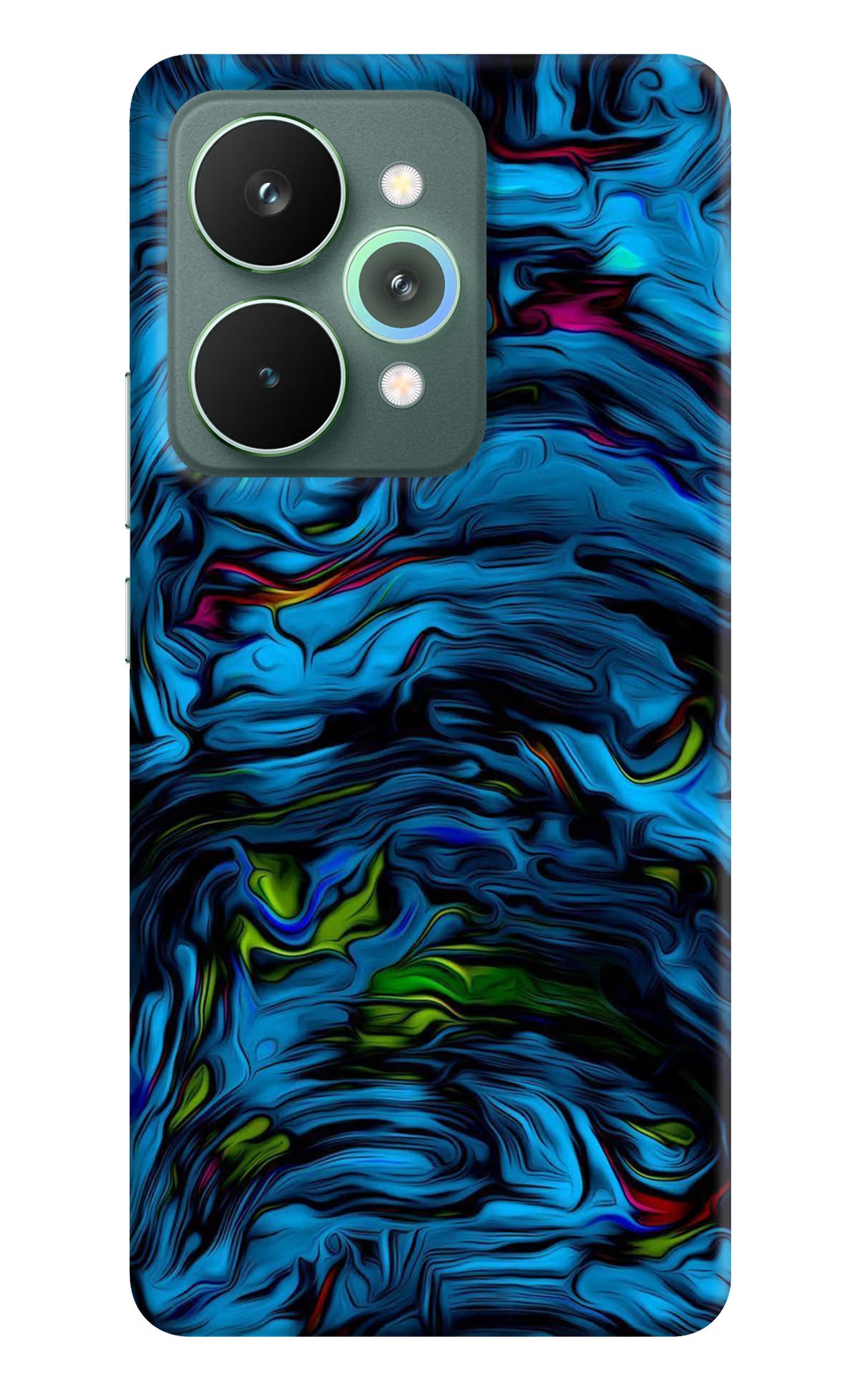 Dark Blue Abstract Realme 15 Pro Back Cover - Dark Blue Abstract Realme 15 Pro Hard Case Back Cover by Casekaro Dark Blue Abstract Realme 15 Pro Hard Case Back Cover by Casekaro