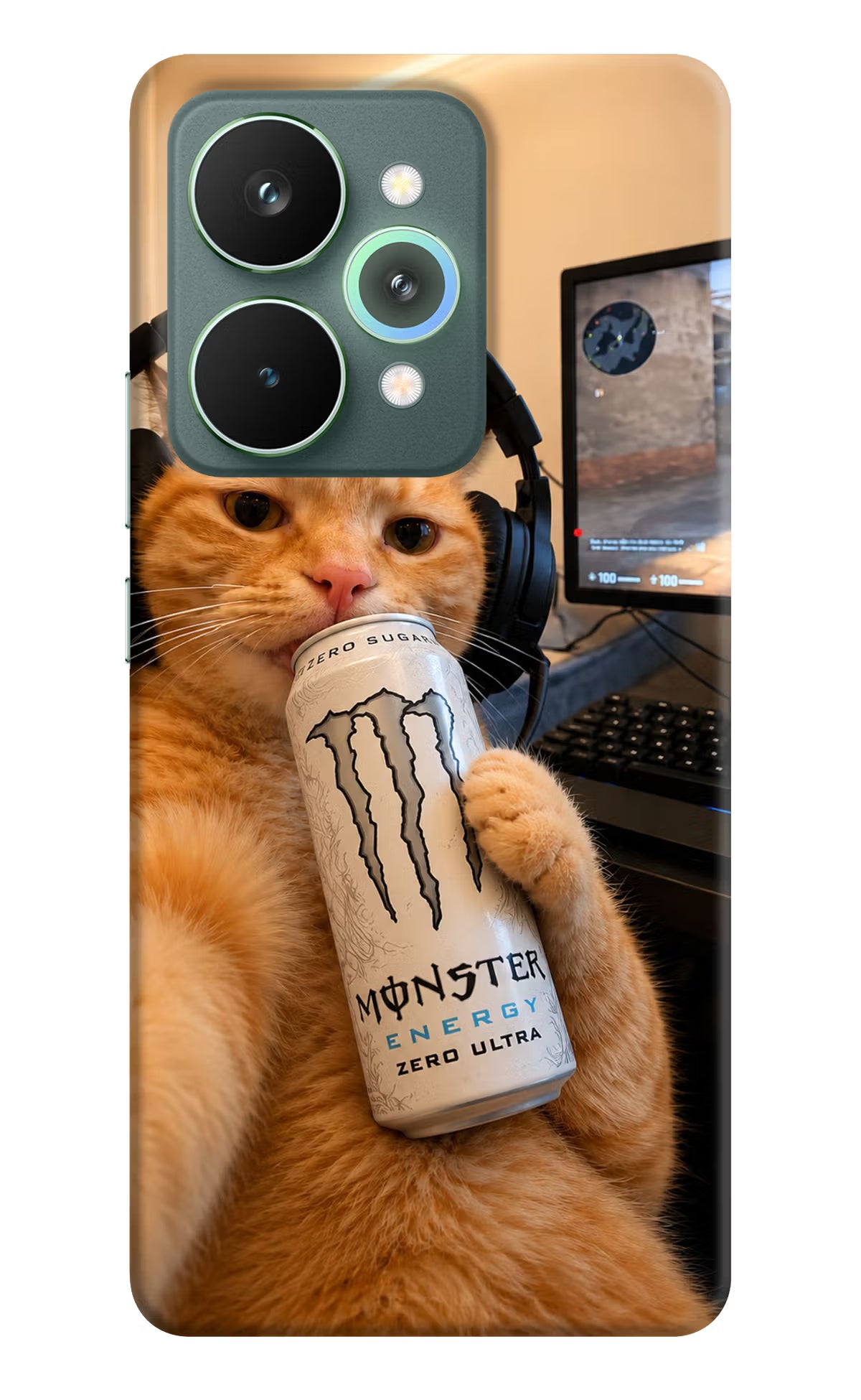 Gamer Cat Energy Realme 15 Pro Back Cover - Gamer Cat Energy Realme 15 Pro Back Cover Gamer Cat Energy Realme 15 Pro Back Cover