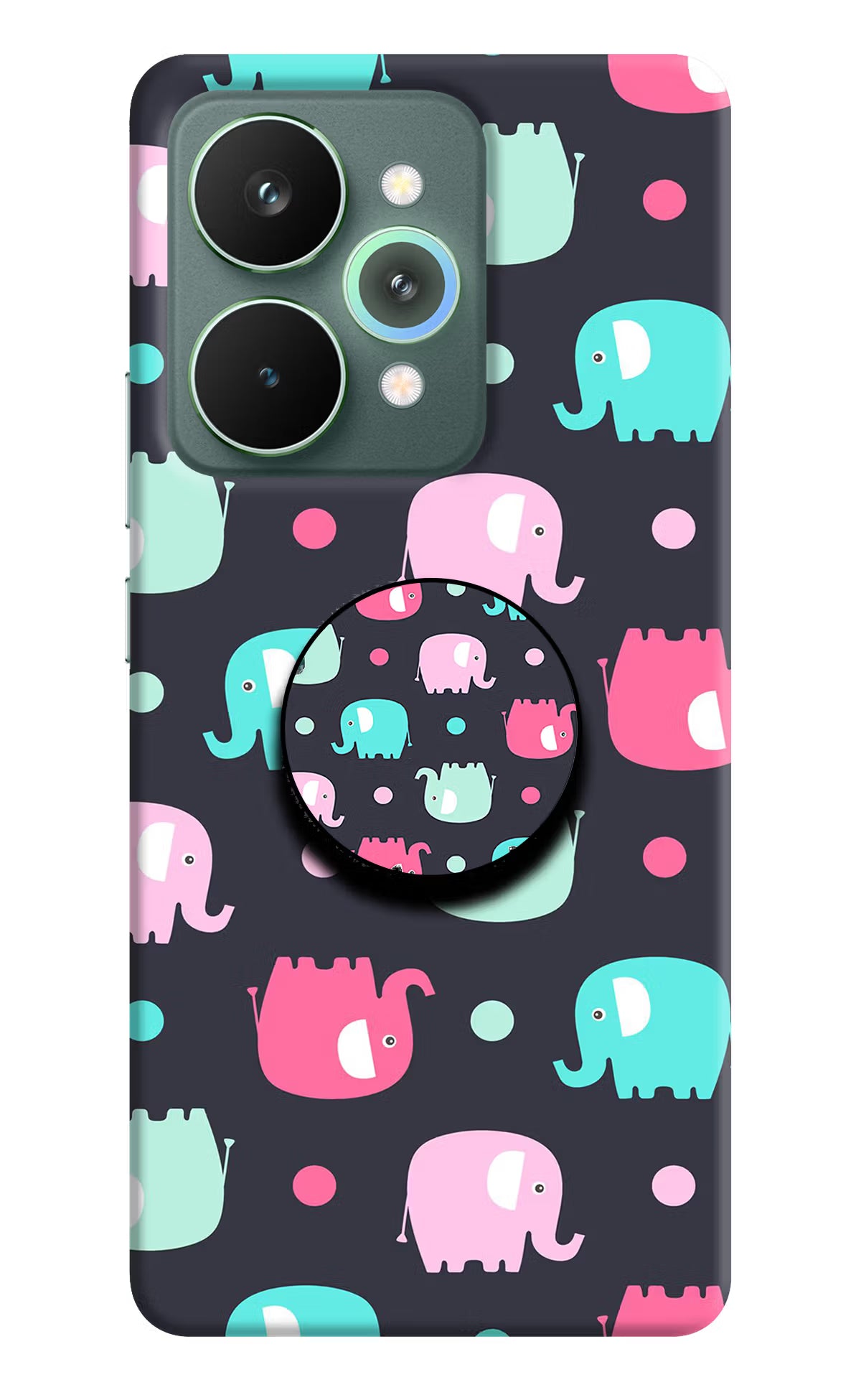 Baby Elephants Realme 15 Pro Pop Case - Baby Elephants Realme 15 Pro Pop Case by Casekaro Baby Elephants Realme 15 Pro Pop Case by Casekaro