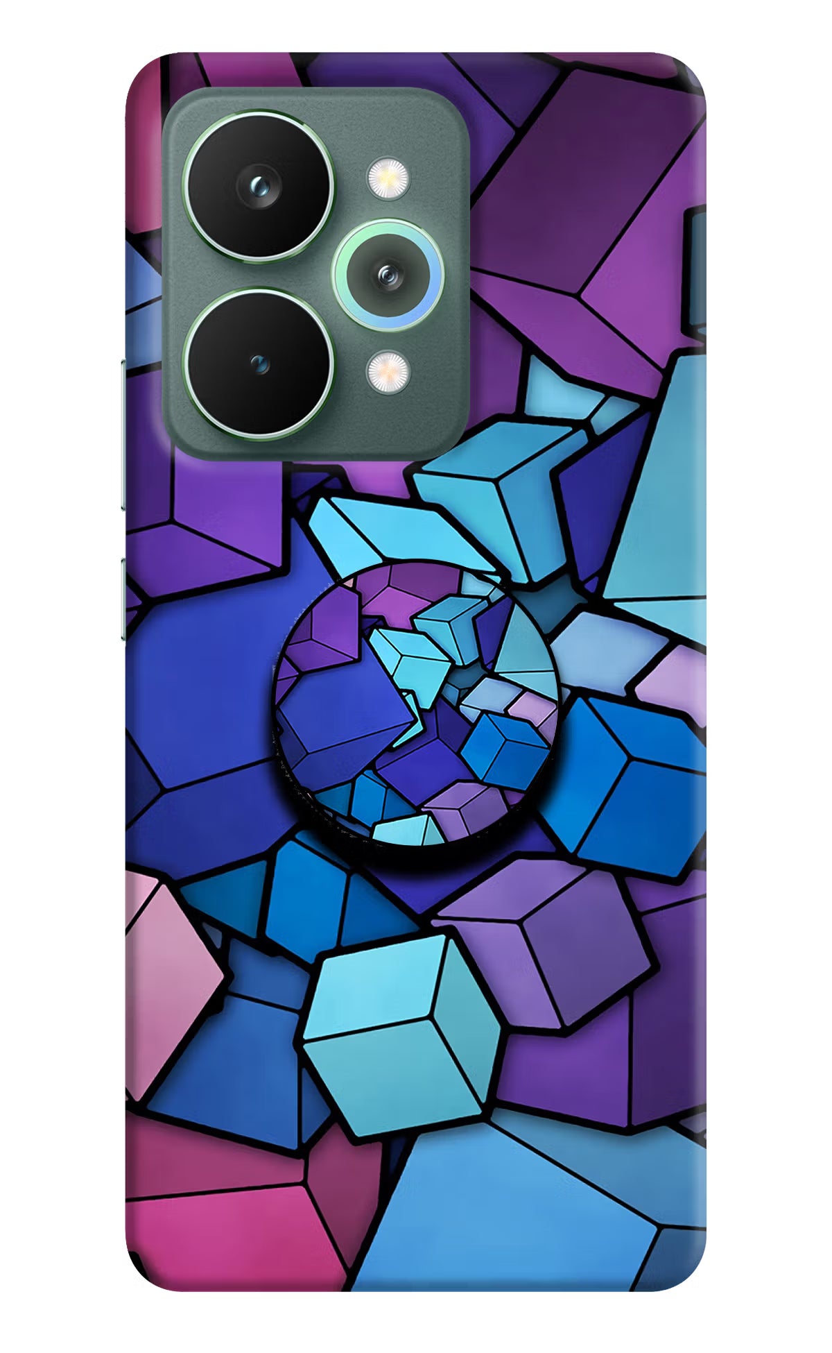 Cubic Abstract Realme 15 Pro Pop Case - Cubic Abstract Realme 15 Pro Pop Case by Casekaro Cubic Abstract Realme 15 Pro Pop Case by Casekaro