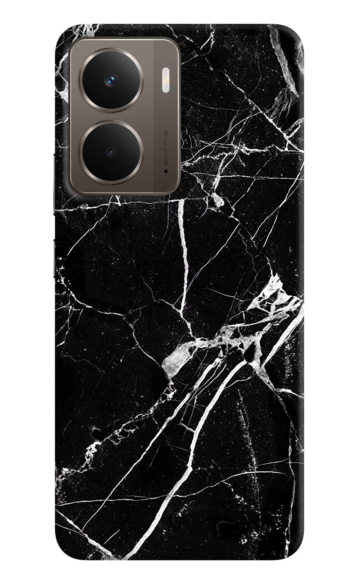 Black Marble Pattern Realme P3 Back Cover - Black Marble Pattern Realme P3 Hard Case Back Cover by Casekaro Black Marble Pattern Realme P3 Hard Case Back Cover by Casekaro
