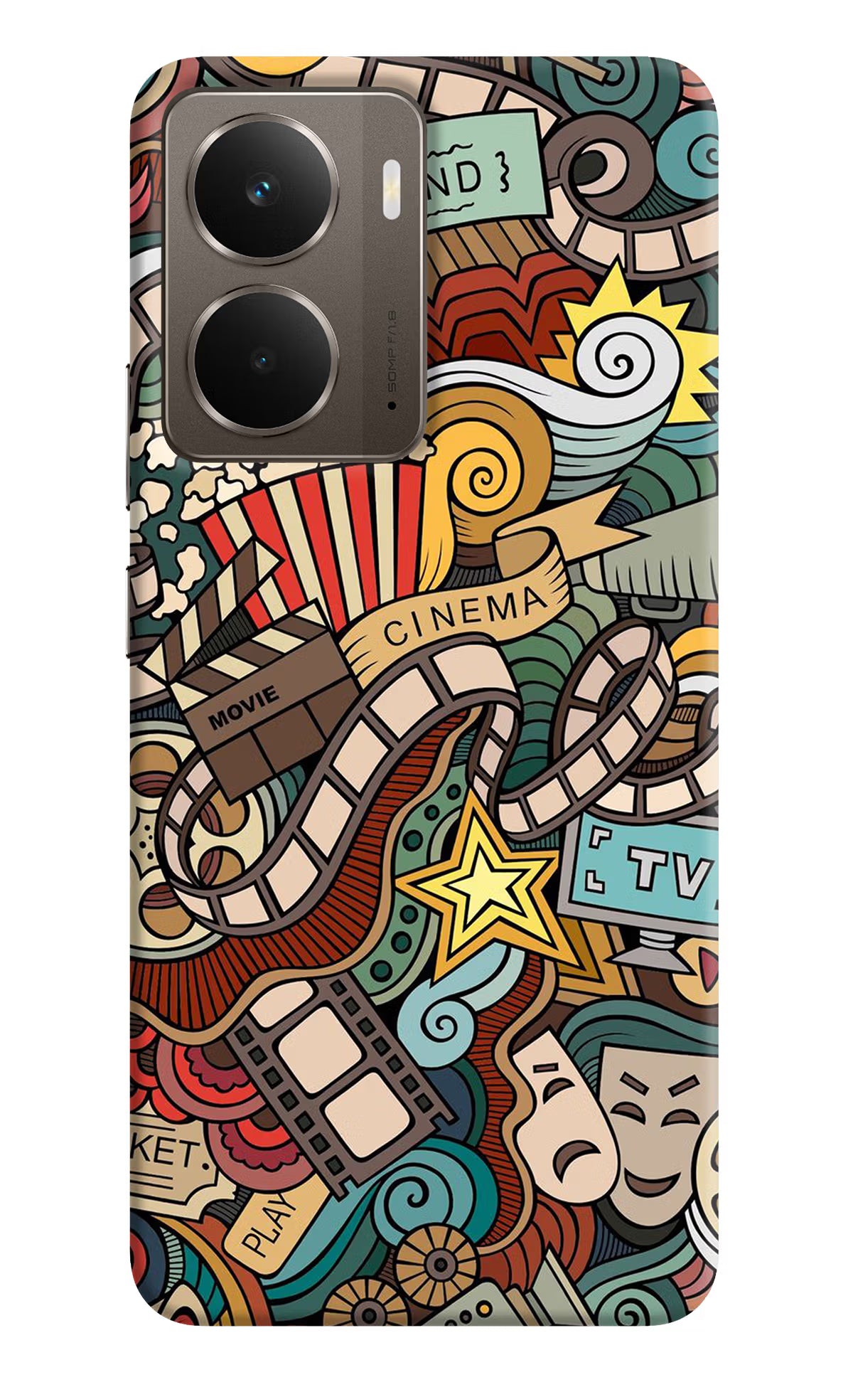 Cinema Abstract Realme P3 Back Cover - Cinema Abstract Realme P3 Hard Case Back Cover by Casekaro Cinema Abstract Realme P3 Hard Case Back Cover by Casekaro