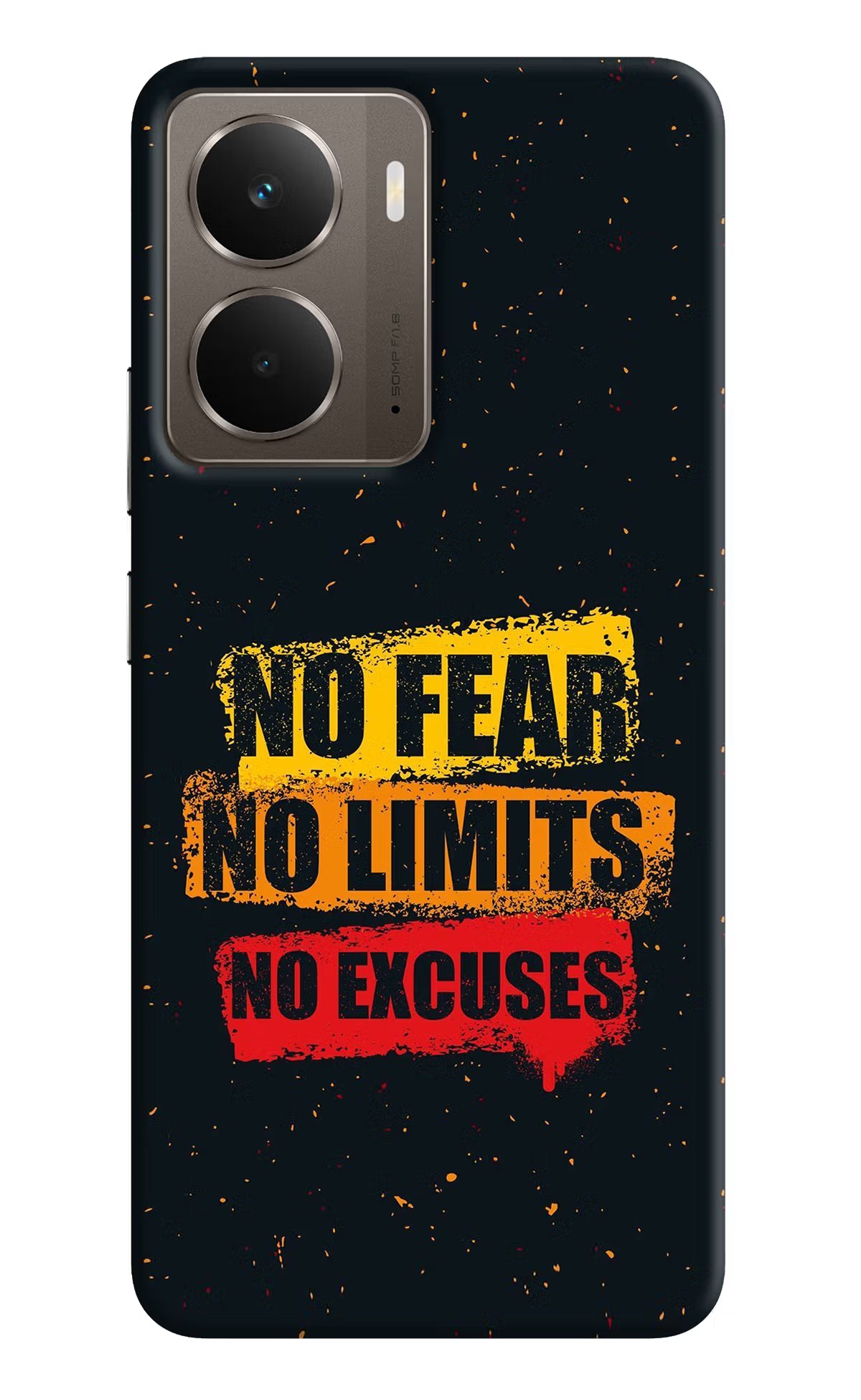 No Fear No Limits No Excuse Realme P3 Back Cover - No Fear No Limits No Excuse Realme P3 Hard Case Back Cover by Casekaro No Fear No Limits No Excuse Realme P3 Hard Case Back Cover by Casekaro