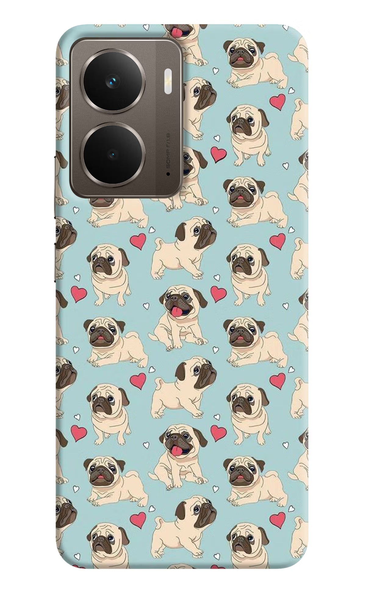 Pug Dog Realme P3 Back Cover - Pug Dog Realme P3 Hard Case Back Cover by Casekaro Pug Dog Realme P3 Hard Case Back Cover by Casekaro
