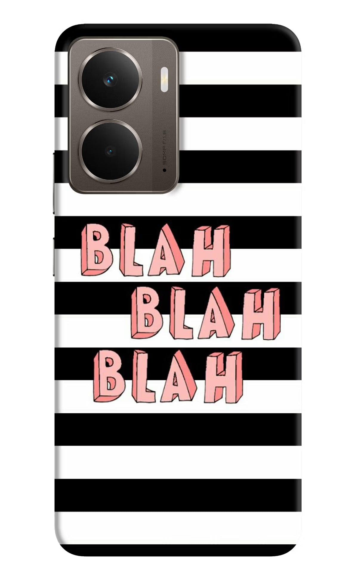 Blah Blah Blah Realme P3 Back Cover - Blah Blah Blah Realme P3 Hard Case Back Cover by Casekaro Blah Blah Blah Realme P3 Hard Case Back Cover by Casekaro