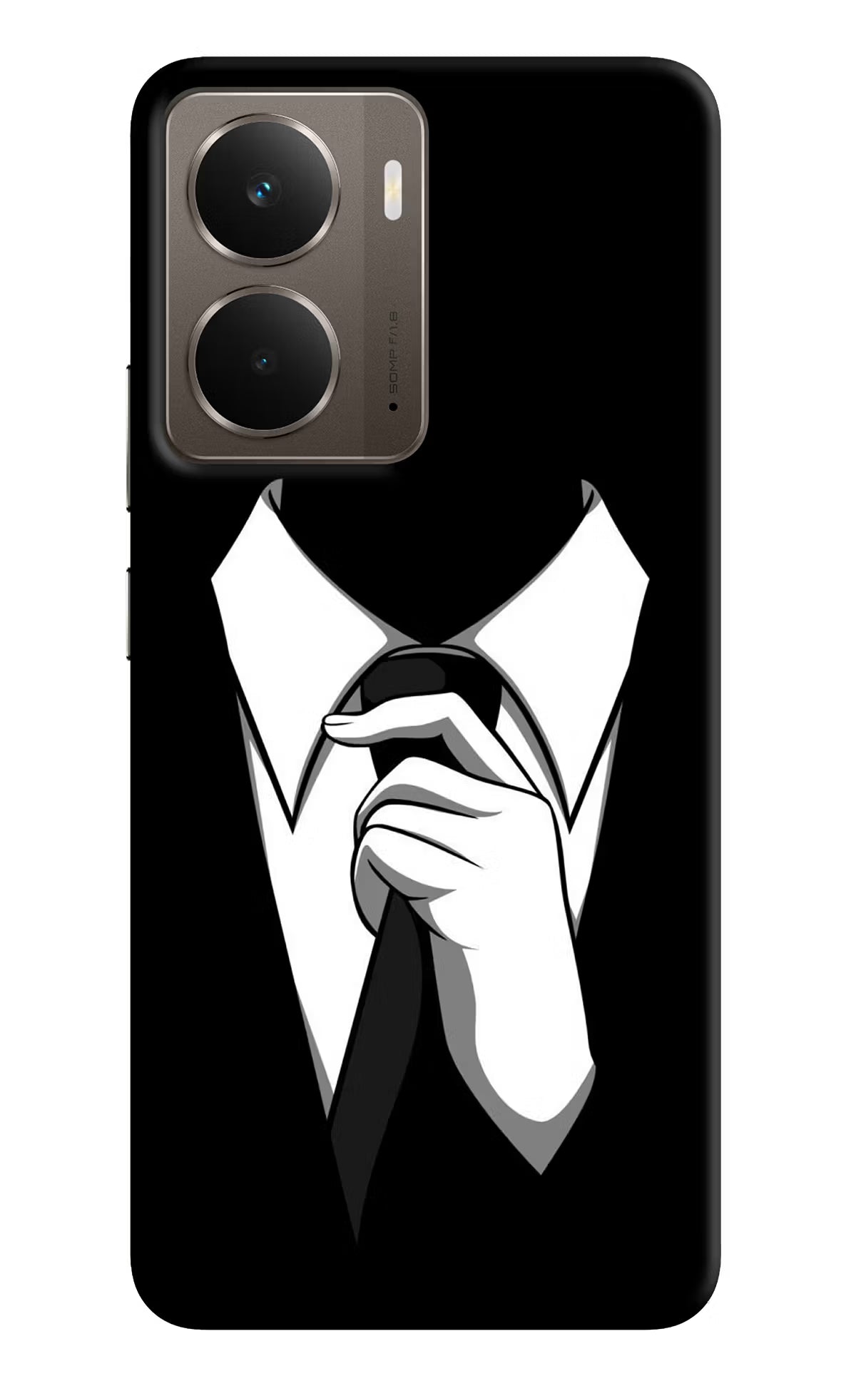 Black Tie Realme P3 Back Cover - Black Tie Realme P3 Hard Case Back Cover by Casekaro Black Tie Realme P3 Hard Case Back Cover by Casekaro