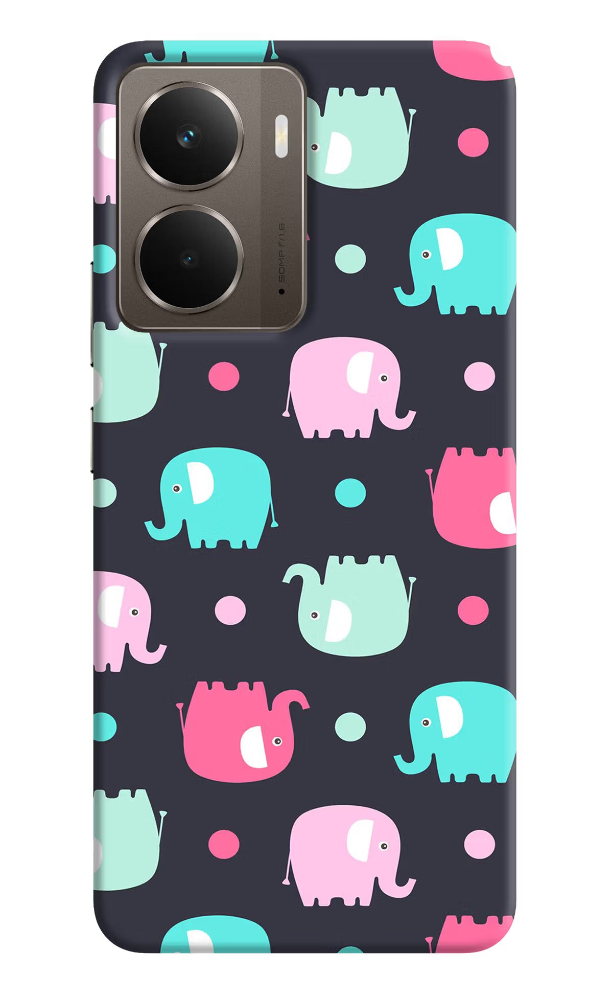 Elephants Realme P3 Back Cover - Elephants Realme P3 Hard Case Back Cover by Casekaro Elephants Realme P3 Hard Case Back Cover by Casekaro