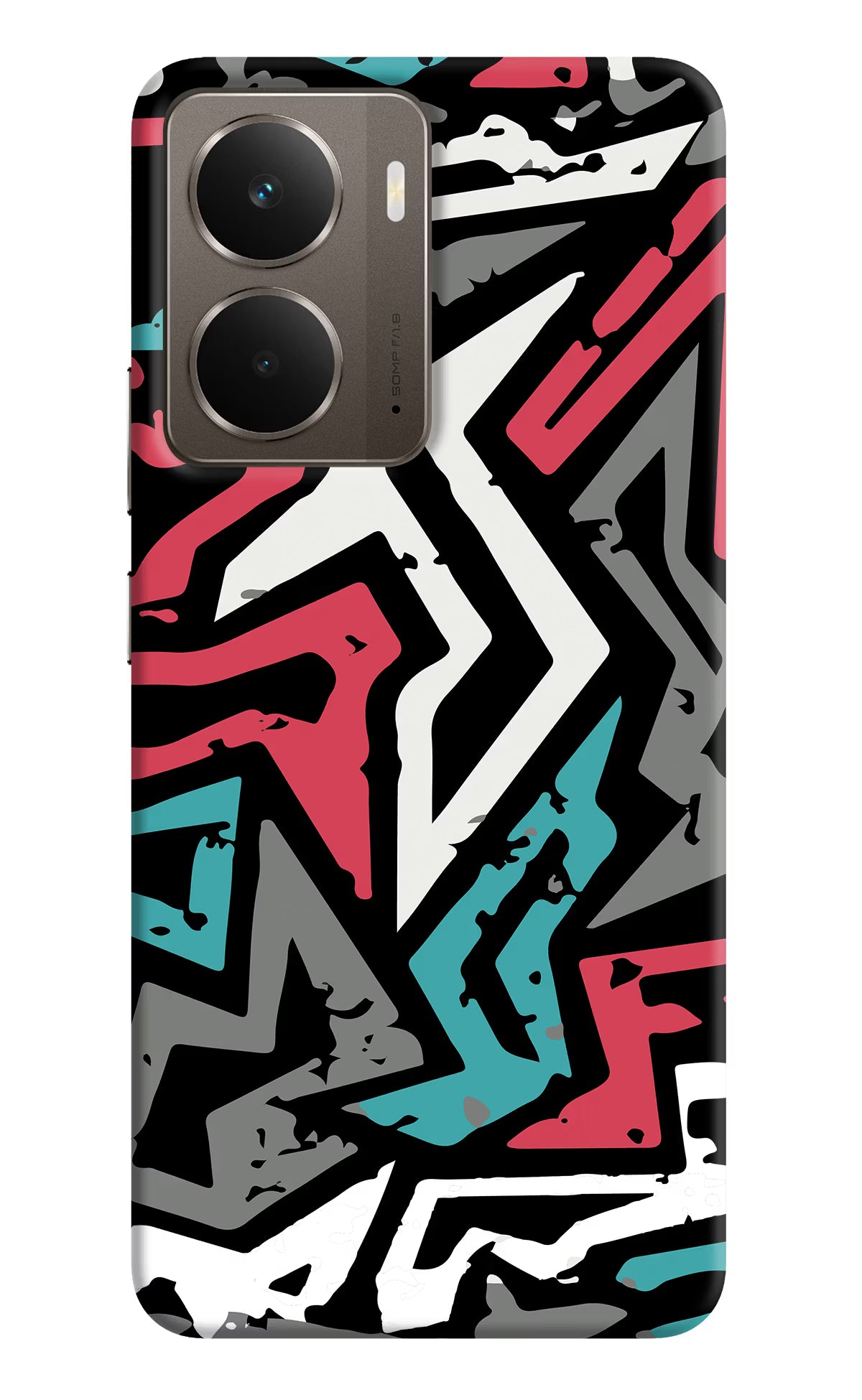 Geometric Graffiti Realme P3 Back Cover - Geometric Graffiti Realme P3 Hard Case Back Cover by Casekaro Geometric Graffiti Realme P3 Hard Case Back Cover by Casekaro