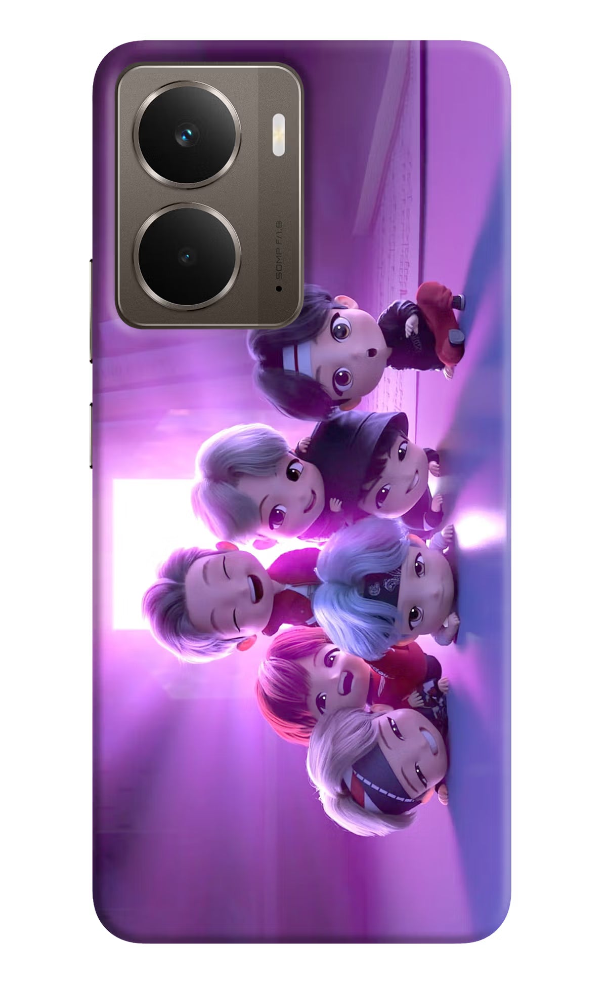 BTS Chibi Realme P3 Back Cover - BTS Chibi Realme P3 Hard Case Back Cover by Casekaro BTS Chibi Realme P3 Hard Case Back Cover by Casekaro