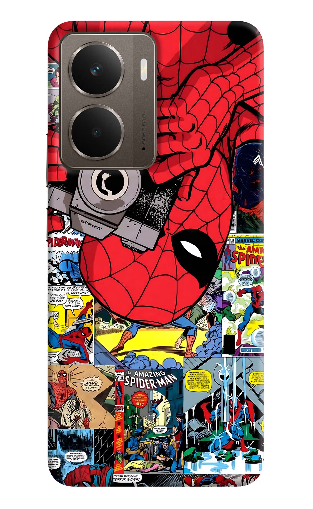 Spider Man Realme P3 Back Cover - Spider Man Realme P3 Hard Case Back Cover by Casekaro Spider Man Realme P3 Hard Case Back Cover by Casekaro