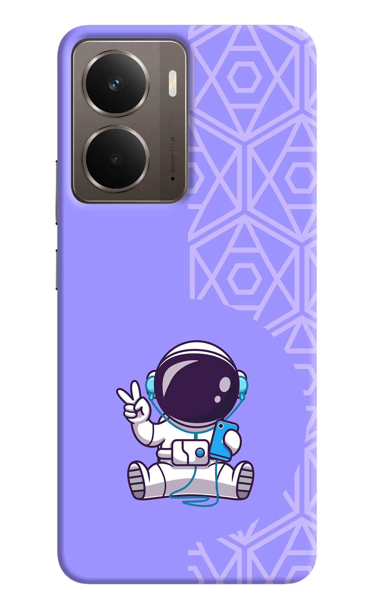Cute Astronaut Chilling Realme P3 Back Cover - Cute Astronaut Chilling Realme P3 Hard Case Back Cover by Casekaro Cute Astronaut Chilling Realme P3 Hard Case Back Cover by Casekaro