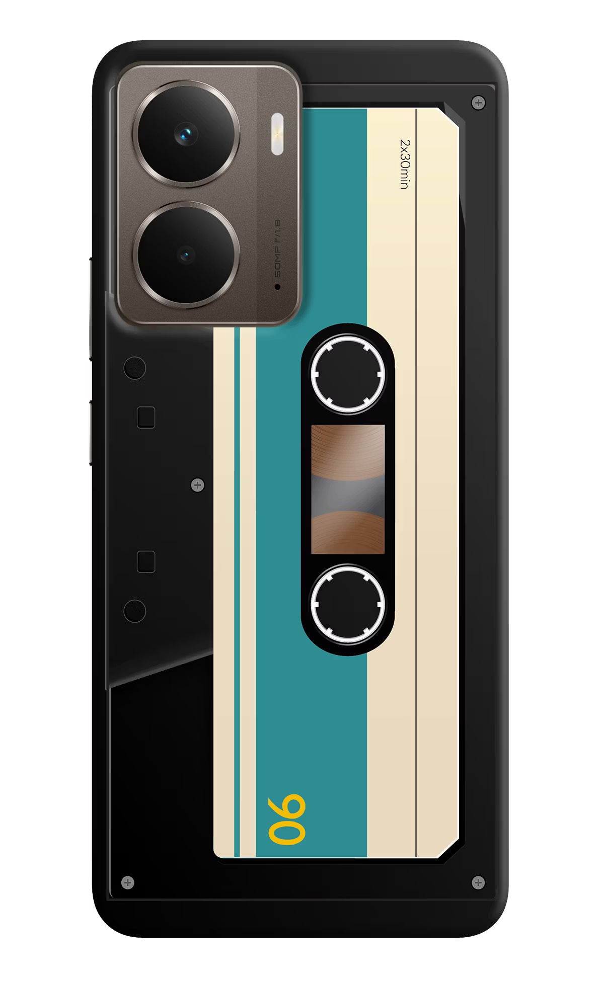 Cassette Realme P3 Back Cover - Cassette Realme P3 Hard Case Back Cover by Casekaro Cassette Realme P3 Hard Case Back Cover by Casekaro