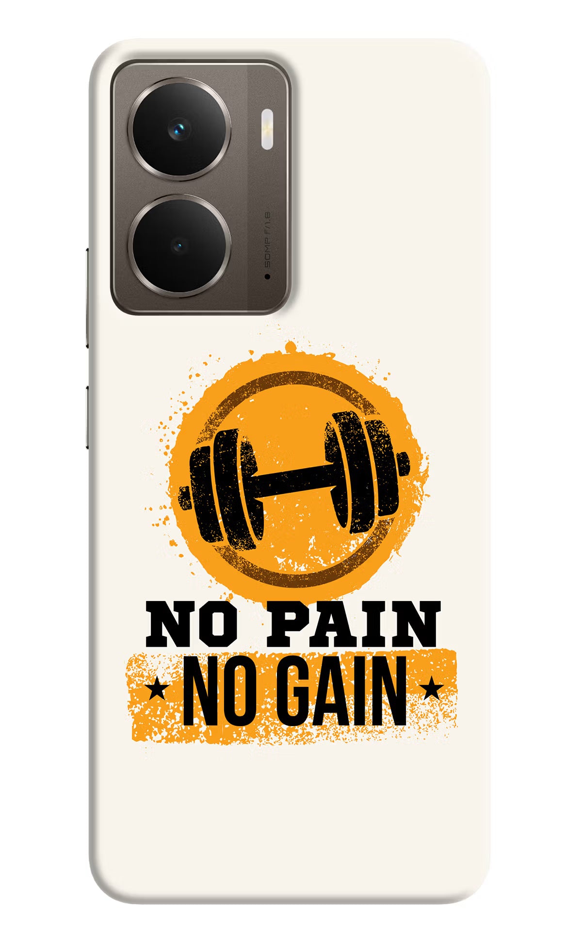 No Pain No Gain Realme P3 Back Cover - No Pain No Gain Realme P3 Hard Case Back Cover by Casekaro No Pain No Gain Realme P3 Hard Case Back Cover by Casekaro