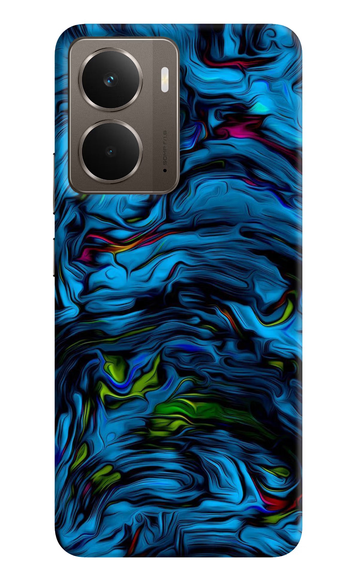 Dark Blue Abstract Realme P3 Back Cover - Dark Blue Abstract Realme P3 Hard Case Back Cover by Casekaro Dark Blue Abstract Realme P3 Hard Case Back Cover by Casekaro