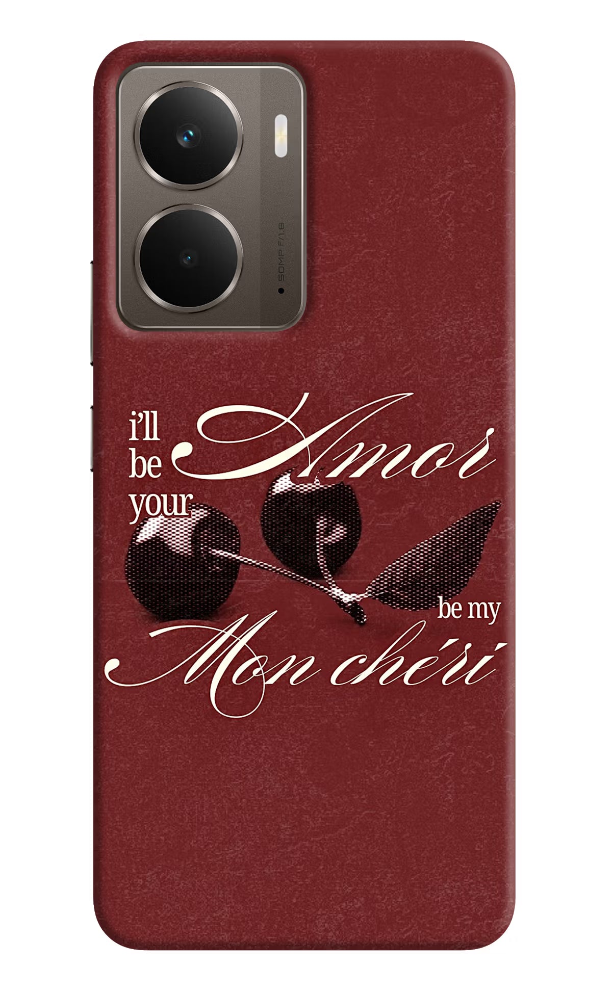 Velvet Cherry Realme P3 Back Cover - Velvet Cherry Realme P3 Back Cover Velvet Cherry Realme P3 Back Cover