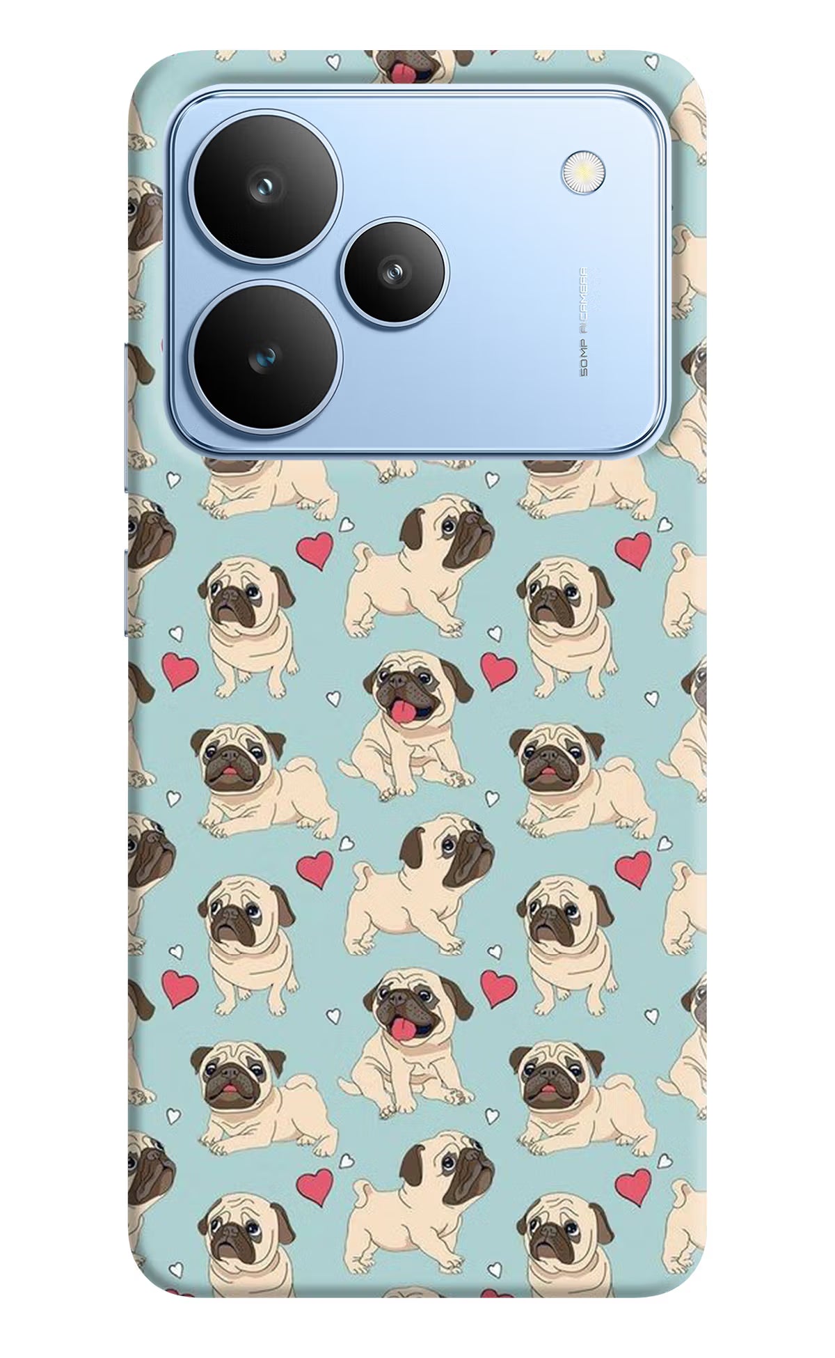 Pug Dog Realme P4 Back Cover - Pug Dog Realme P4 Hard Case Back Cover by Casekaro Pug Dog Realme P4 Hard Case Back Cover by Casekaro