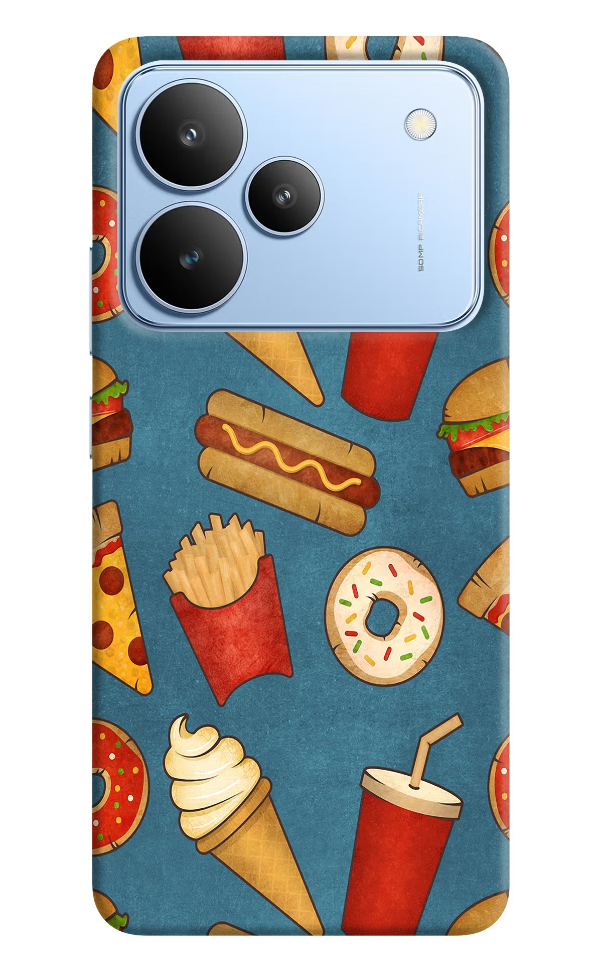 Foodie Realme P4 Back Cover - Foodie Realme P4 Hard Case Back Cover by Casekaro Foodie Realme P4 Hard Case Back Cover by Casekaro