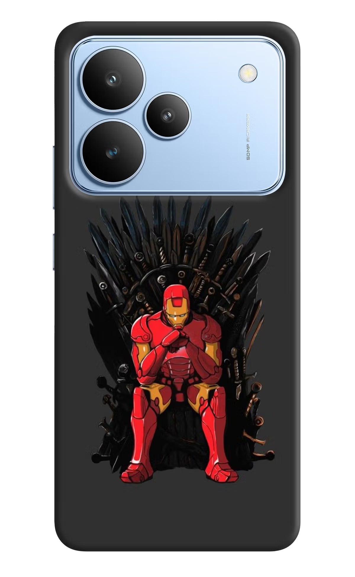 Ironman Throne Realme P4 Back Cover - Ironman Throne Realme P4 Hard Case Back Cover by Casekaro Ironman Throne Realme P4 Hard Case Back Cover by Casekaro