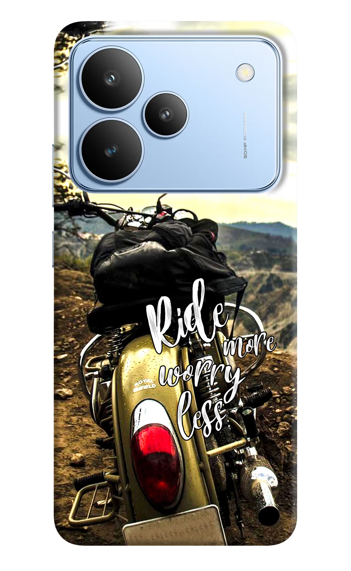 Ride More Worry Less Realme P4 Back Cover - Ride More Worry Less Realme P4 Hard Case Back Cover by Casekaro Ride More Worry Less Realme P4 Hard Case Back Cover by Casekaro