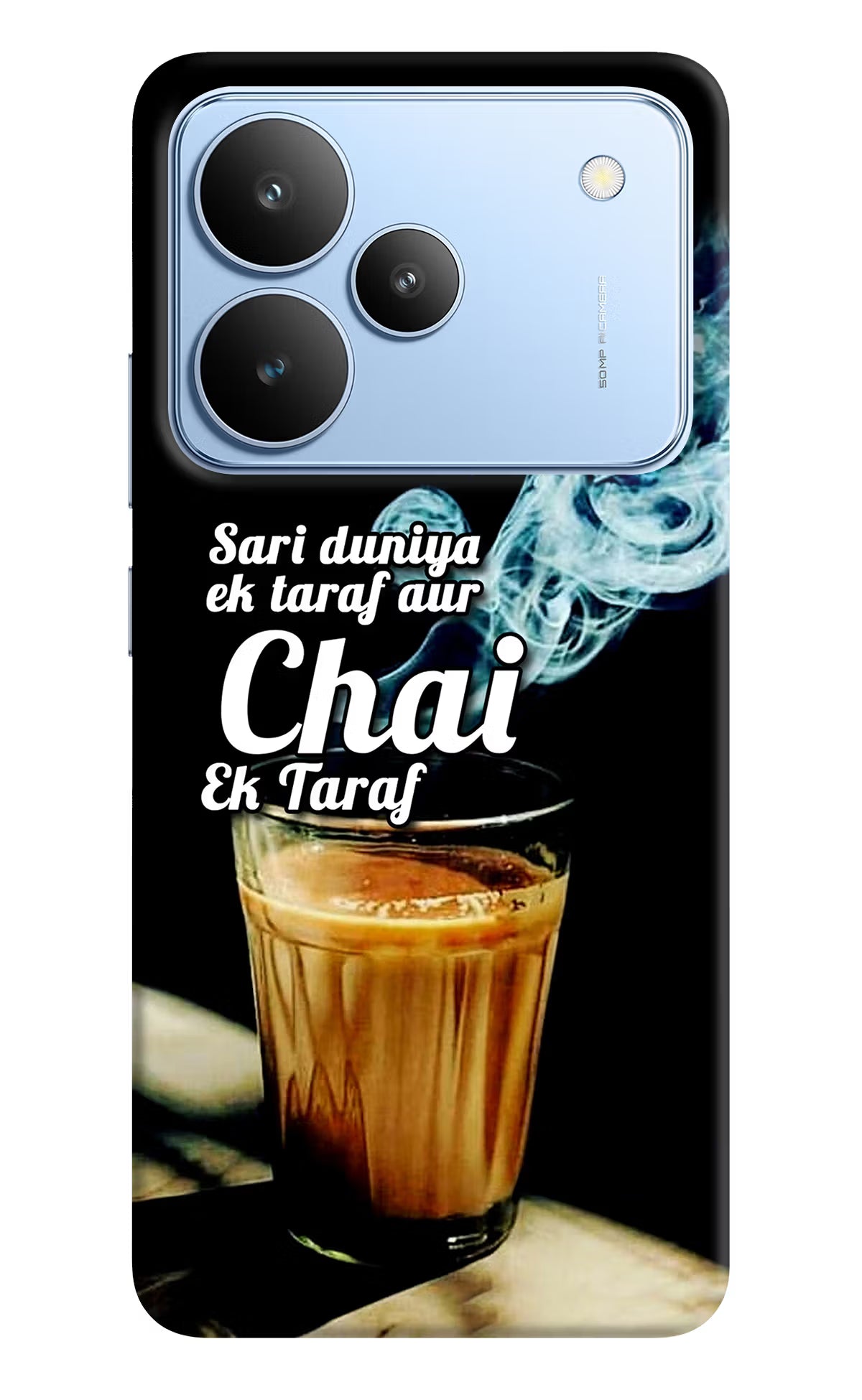 Chai Ek Taraf Quote Realme P4 Back Cover - Chai Ek Taraf Quote Realme P4 Hard Case Back Cover by Casekaro Chai Ek Taraf Quote Realme P4 Hard Case Back Cover by Casekaro