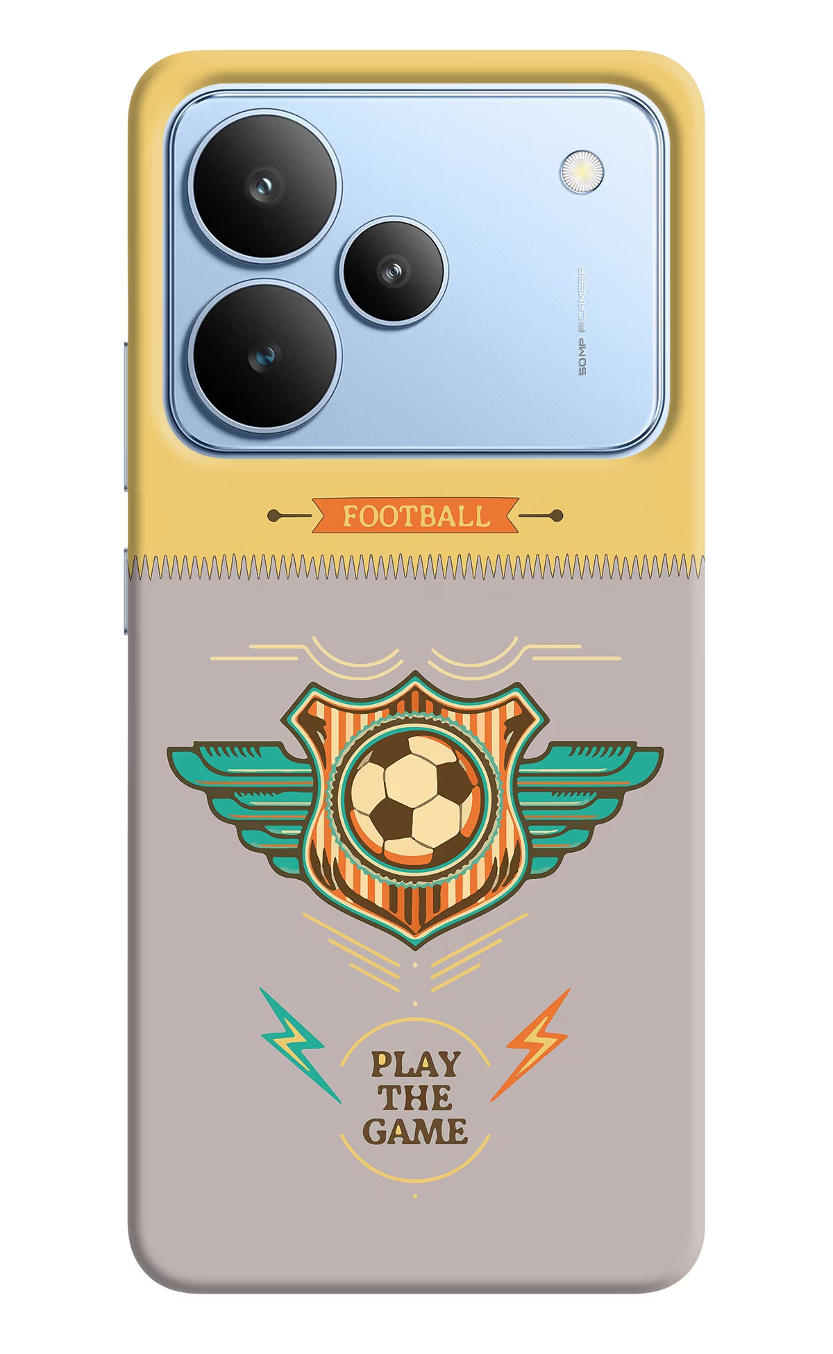 Football Realme P4 Back Cover - Football Realme P4 Hard Case Back Cover by Casekaro Football Realme P4 Hard Case Back Cover by Casekaro