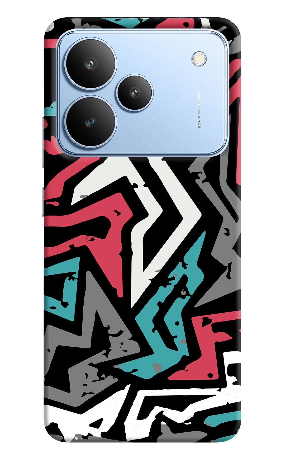 Geometric Graffiti Realme P4 Back Cover - Geometric Graffiti Realme P4 Hard Case Back Cover by Casekaro Geometric Graffiti Realme P4 Hard Case Back Cover by Casekaro