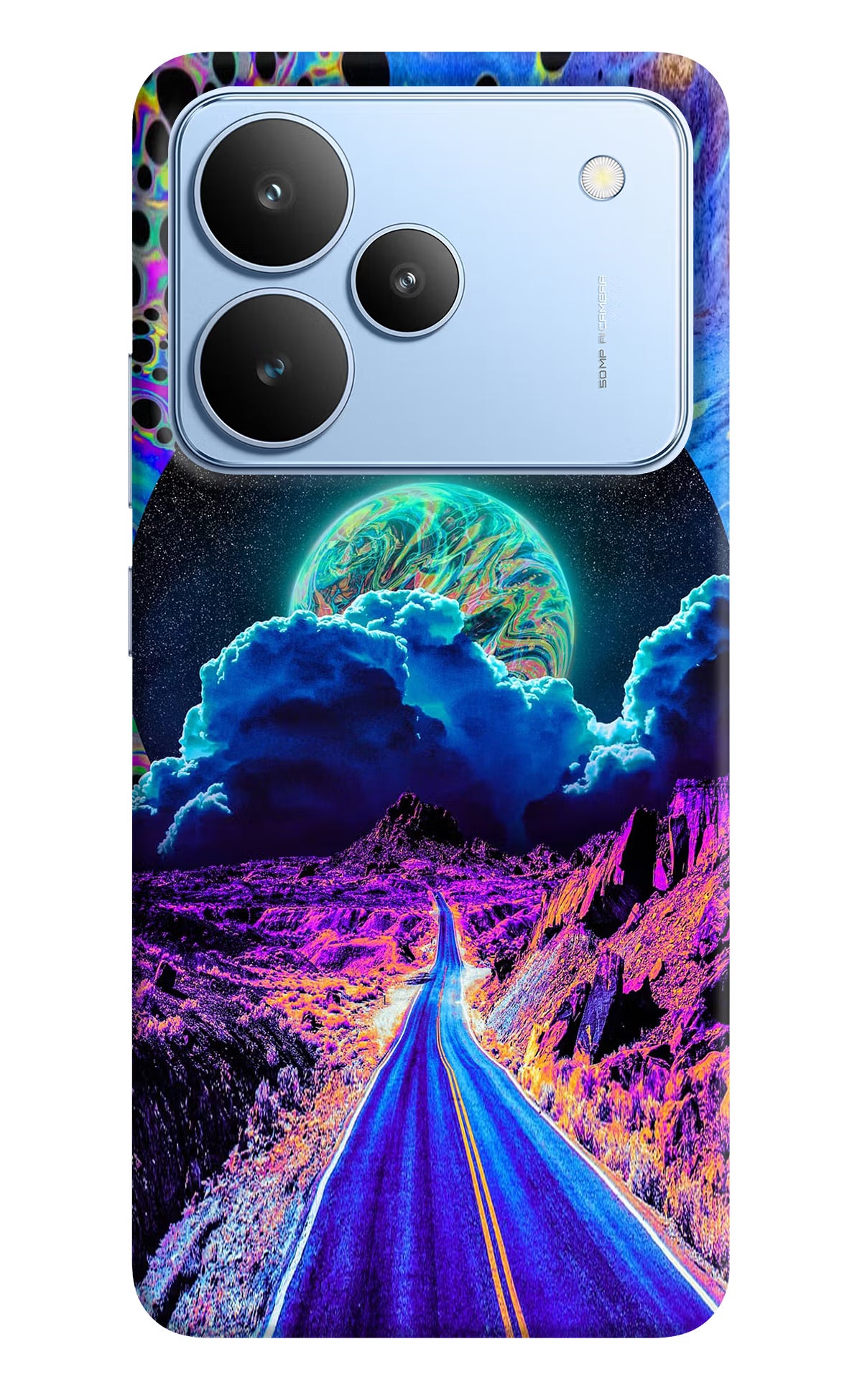Psychedelic Painting Realme P4 Back Cover - Psychedelic Painting Realme P4 Hard Case Back Cover by Casekaro Psychedelic Painting Realme P4 Hard Case Back Cover by Casekaro
