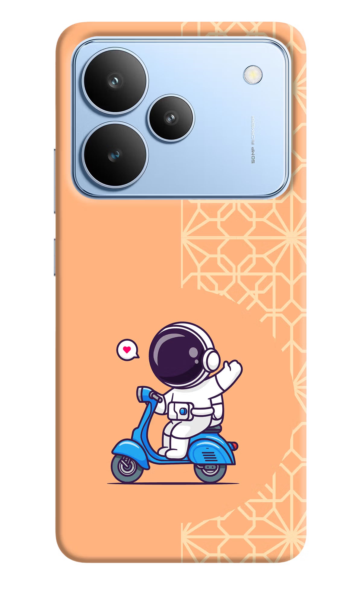Cute Astronaut Riding Realme P4 Back Cover - Cute Astronaut Riding Realme P4 Hard Case Back Cover by Casekaro Cute Astronaut Riding Realme P4 Hard Case Back Cover by Casekaro