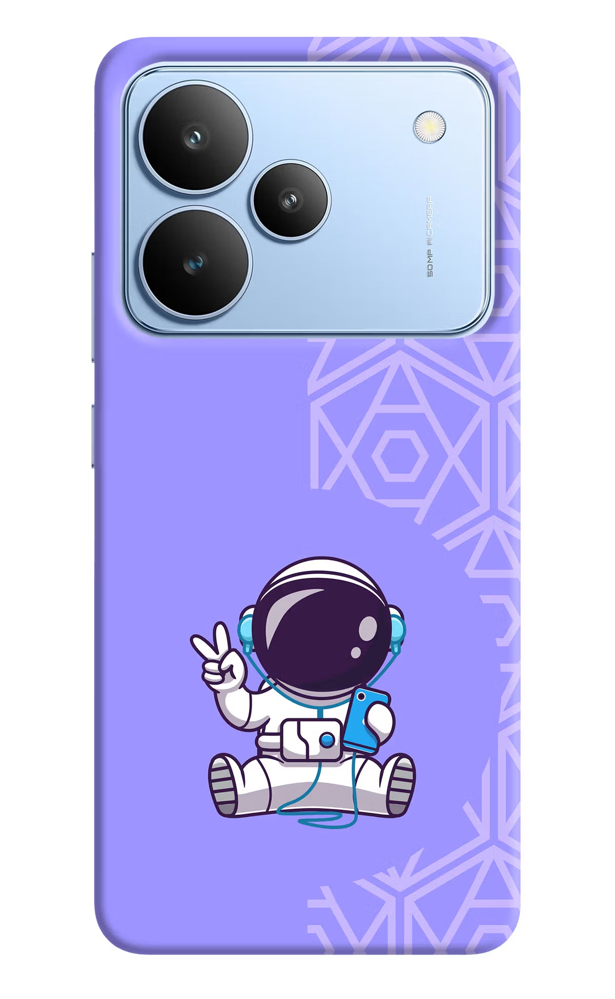 Cute Astronaut Chilling Realme P4 Back Cover - Cute Astronaut Chilling Realme P4 Hard Case Back Cover by Casekaro Cute Astronaut Chilling Realme P4 Hard Case Back Cover by Casekaro