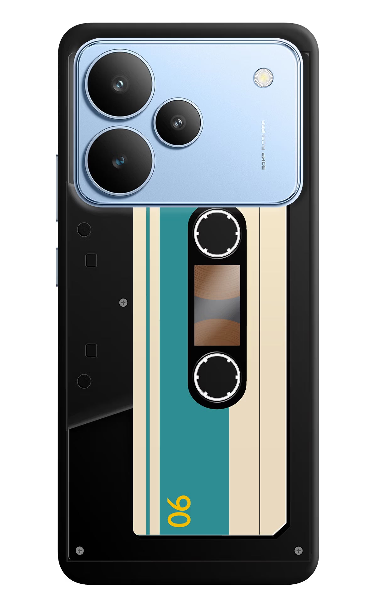 Cassette Realme P4 Back Cover - Cassette Realme P4 Hard Case Back Cover by Casekaro Cassette Realme P4 Hard Case Back Cover by Casekaro