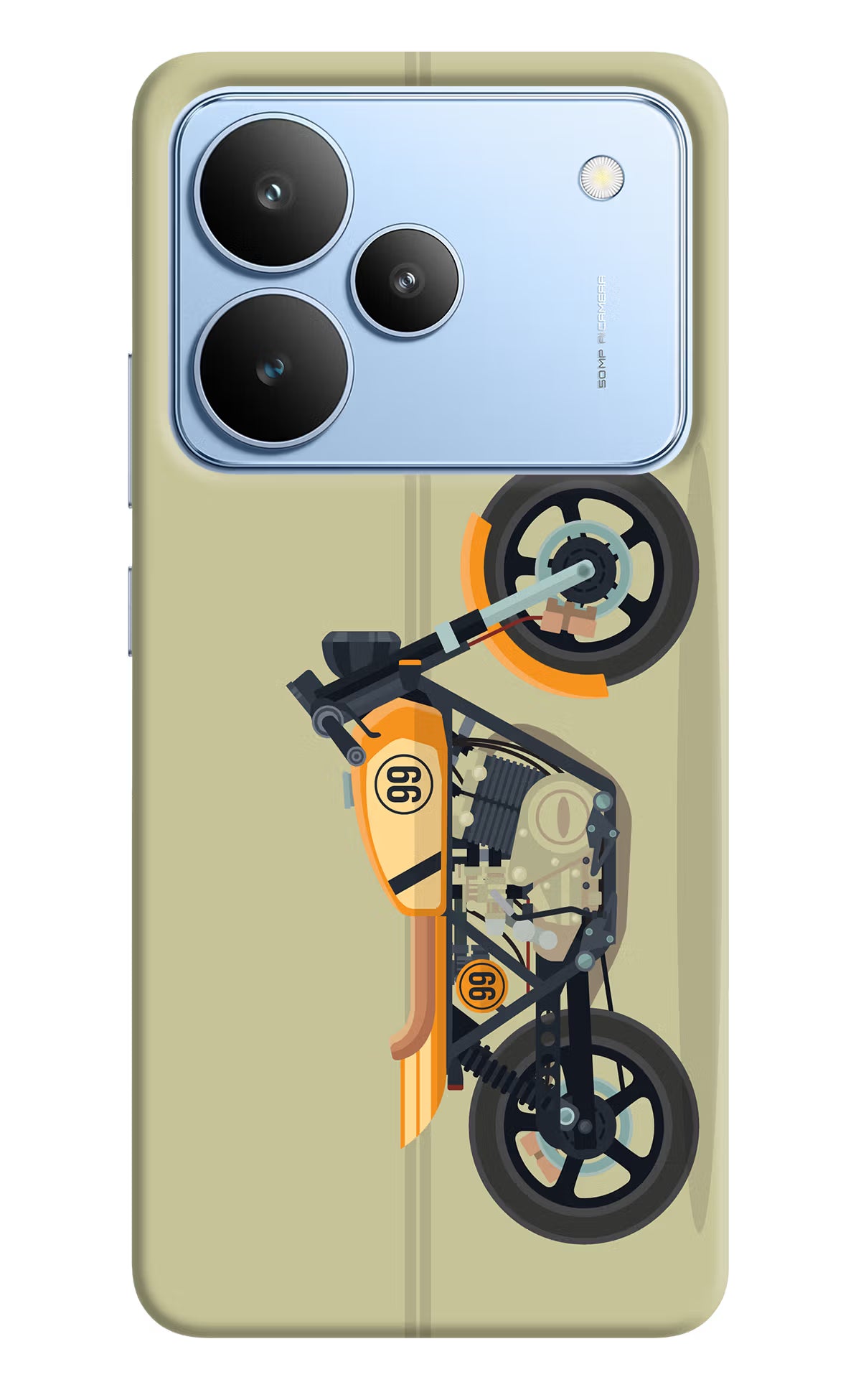 Vertical Speedster Realme P4 Back Cover - Vertical Speedster Realme P4 Hard Case Back Cover by Casekaro Vertical Speedster Realme P4 Hard Case Back Cover by Casekaro