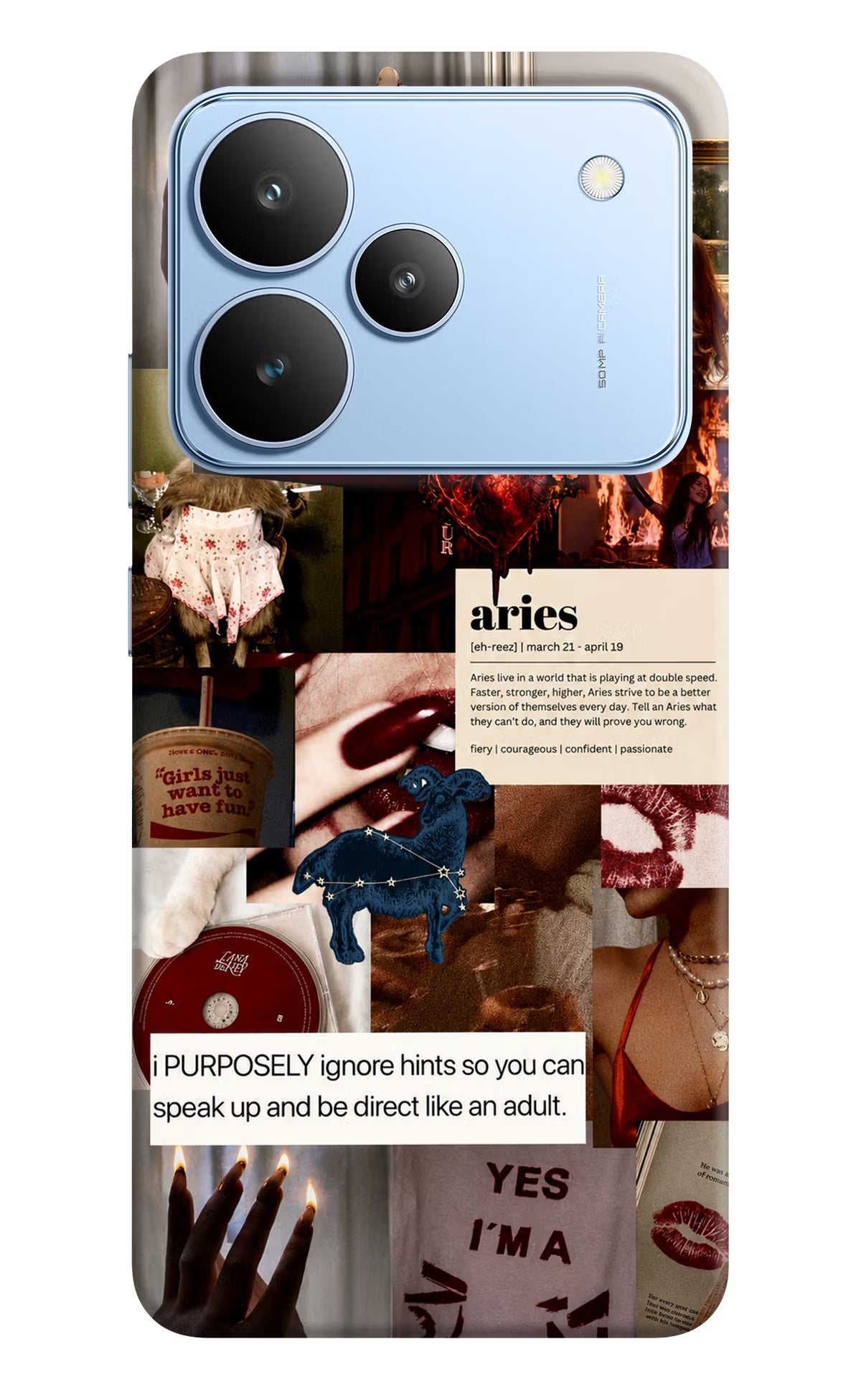Zodiac Aries Realme P4 Back Cover - Zodiac Aries Realme P4 Back Cover Zodiac Aries Realme P4 Back Cover