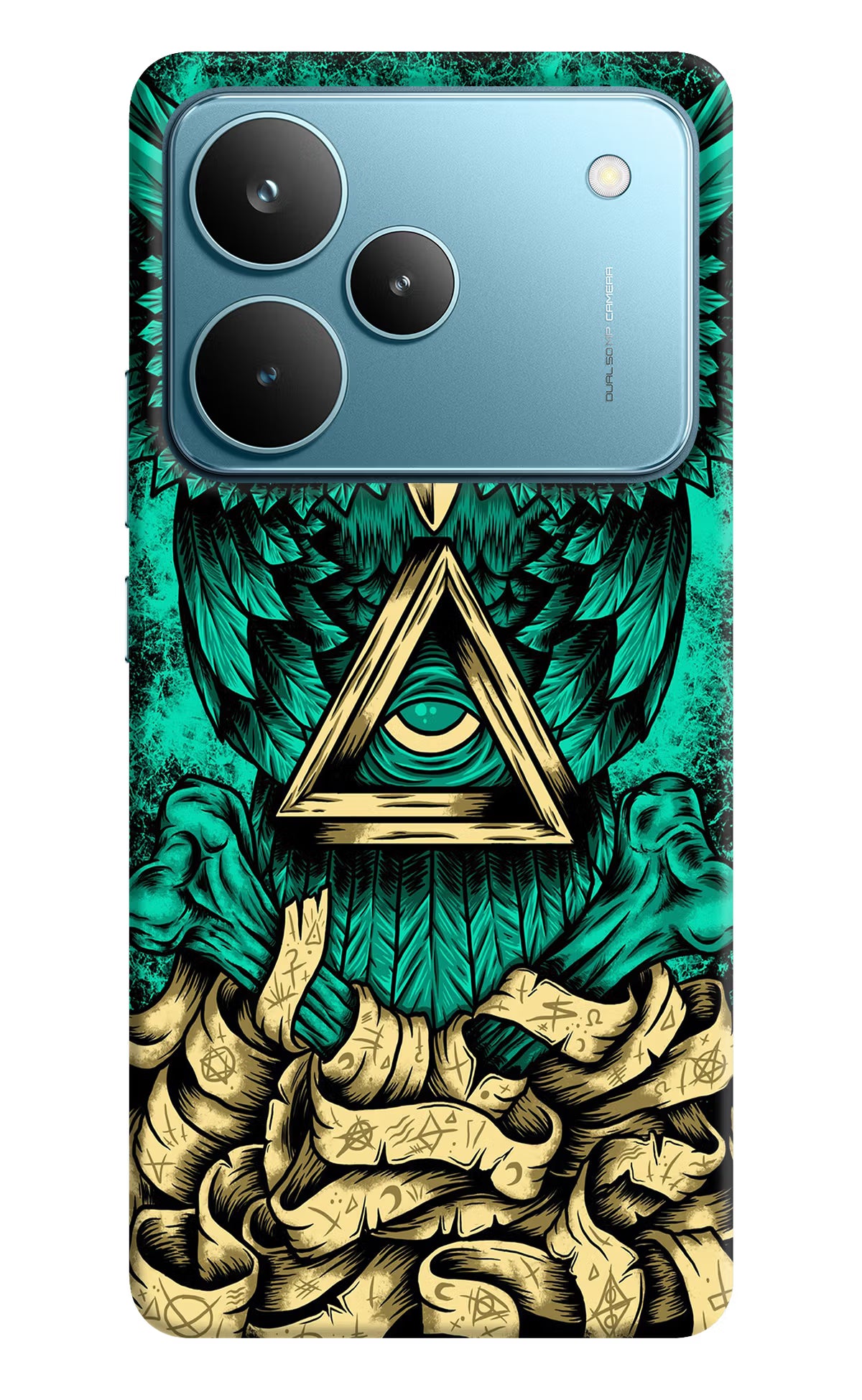 Green Owl Realme P4 Pro Back Cover - Green Owl Realme P4 Pro Hard Case Back Cover by Casekaro Green Owl Realme P4 Pro Hard Case Back Cover by Casekaro