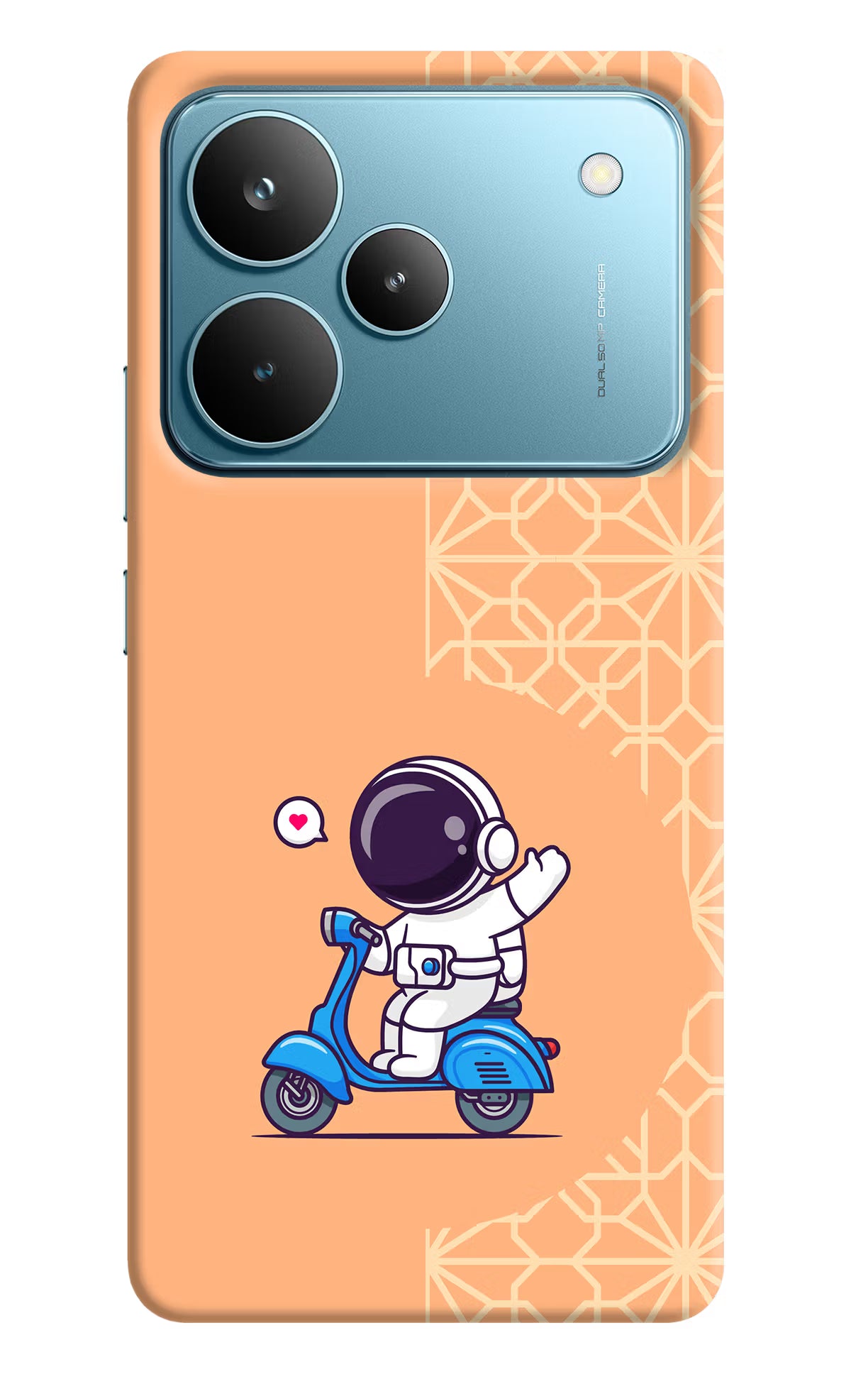 Cute Astronaut Riding Realme P4 Pro Back Cover - Cute Astronaut Riding Realme P4 Pro Hard Case Back Cover by Casekaro Cute Astronaut Riding Realme P4 Pro Hard Case Back Cover by Casekaro