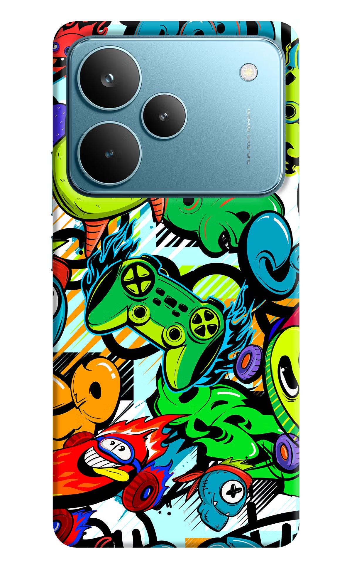Game Doodle Realme P4 Pro Back Cover - Game Doodle Realme P4 Pro Hard Case Back Cover by Casekaro Game Doodle Realme P4 Pro Hard Case Back Cover by Casekaro