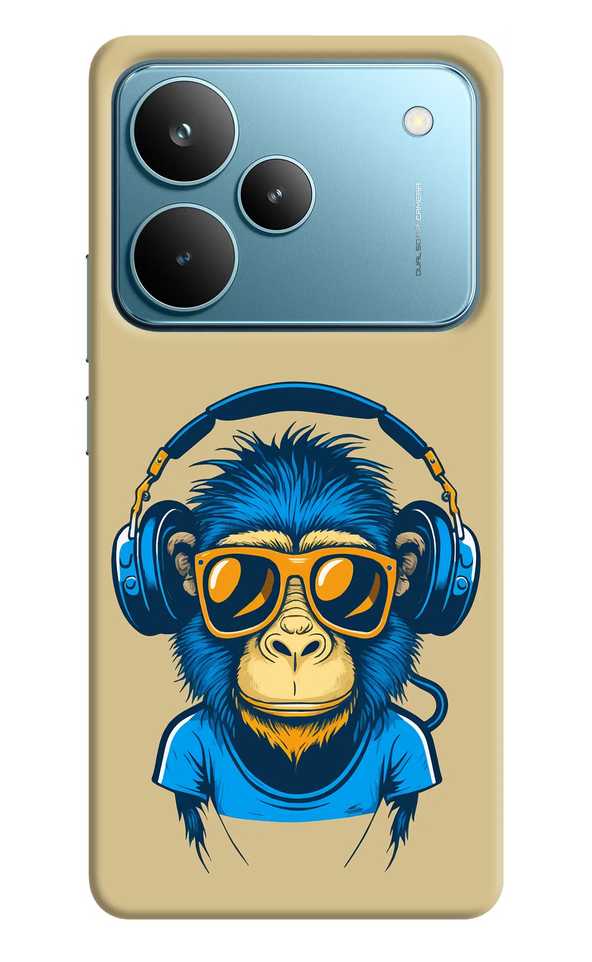 Monkey Headphone Realme P4 Pro Back Cover - Monkey Headphone Realme P4 Pro Hard Case Back Cover by Casekaro Monkey Headphone Realme P4 Pro Hard Case Back Cover by Casekaro