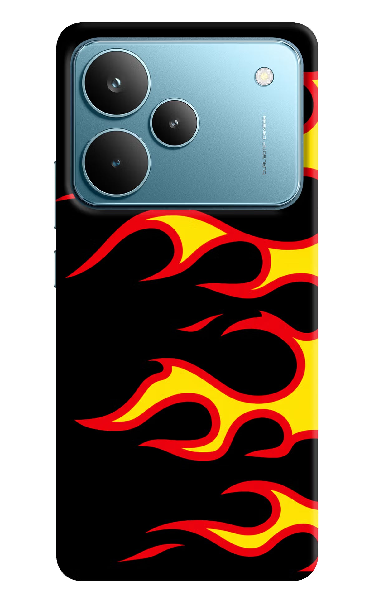 Side Sweep Flames Realme P4 Pro Back Cover - Side Sweep Flames Realme P4 Pro Hard Case Back Cover by Casekaro Side Sweep Flames Realme P4 Pro Hard Case Back Cover by Casekaro