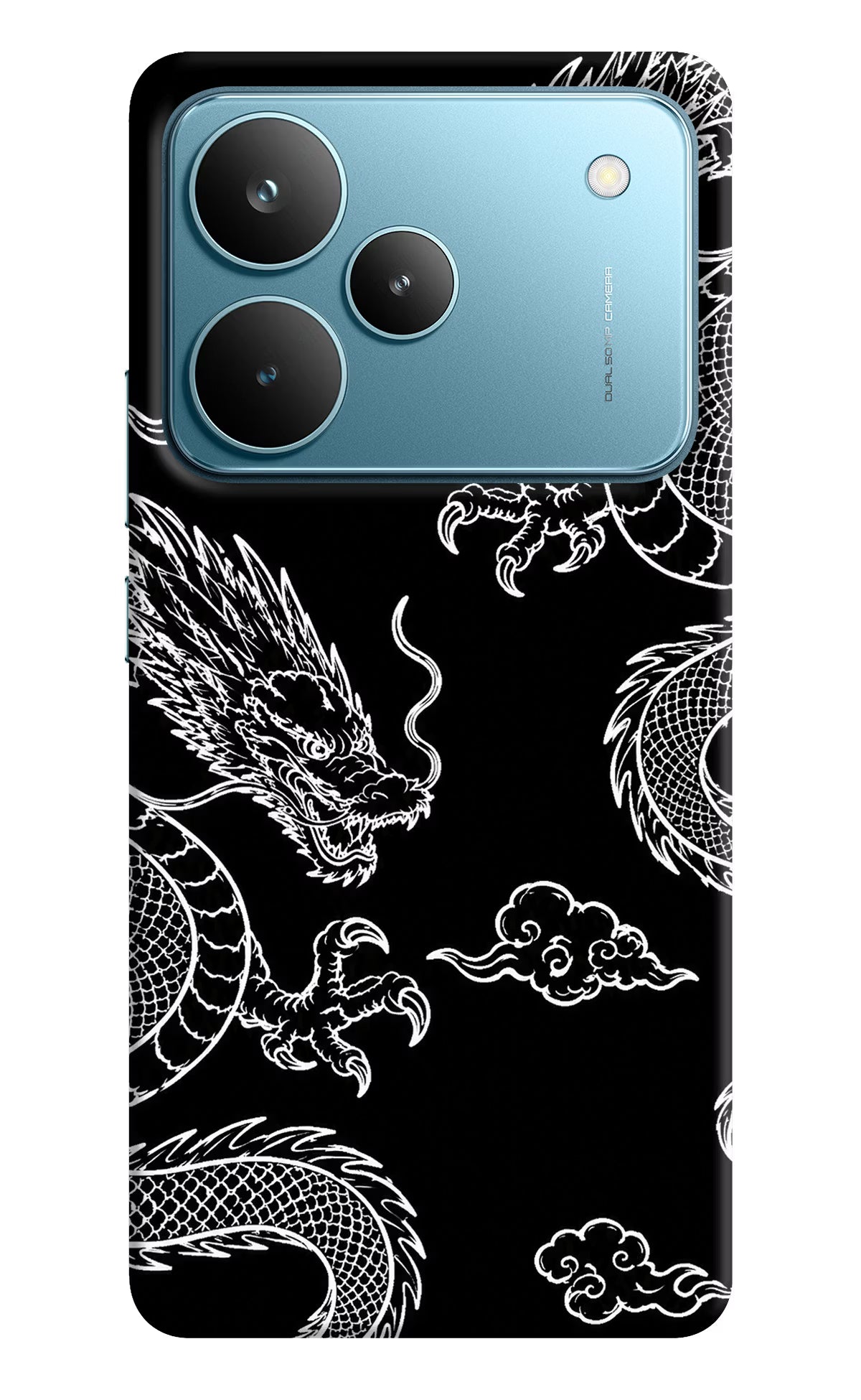 Twin Dragons Realme P4 Pro Back Cover - Twin Dragons Realme P4 Pro Hard Case Back Cover by Casekaro Twin Dragons Realme P4 Pro Hard Case Back Cover by Casekaro