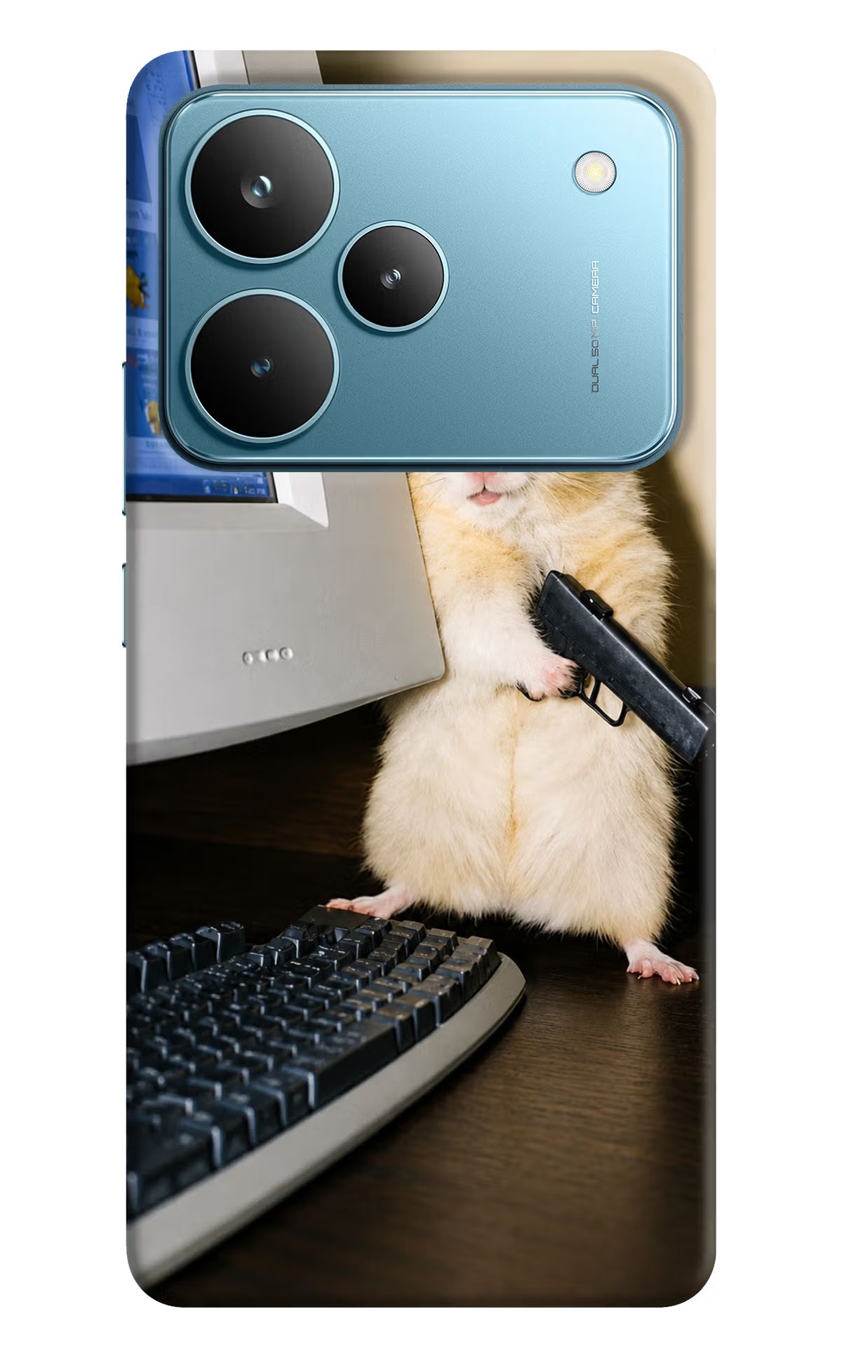 Hacker Hamster Realme P4 Pro Back Cover - Hacker Hamster Realme P4 Pro Hard Case Back Cover by Casekaro Hacker Hamster Realme P4 Pro Hard Case Back Cover by Casekaro