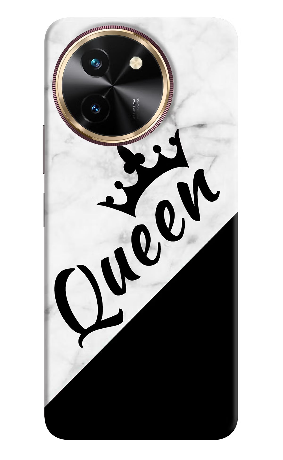 Queen Vivo T3x Back Cover - Queen Vivo T3x Hard Case Back Cover by Casekaro Queen Vivo T3x Hard Case Back Cover by Casekaro