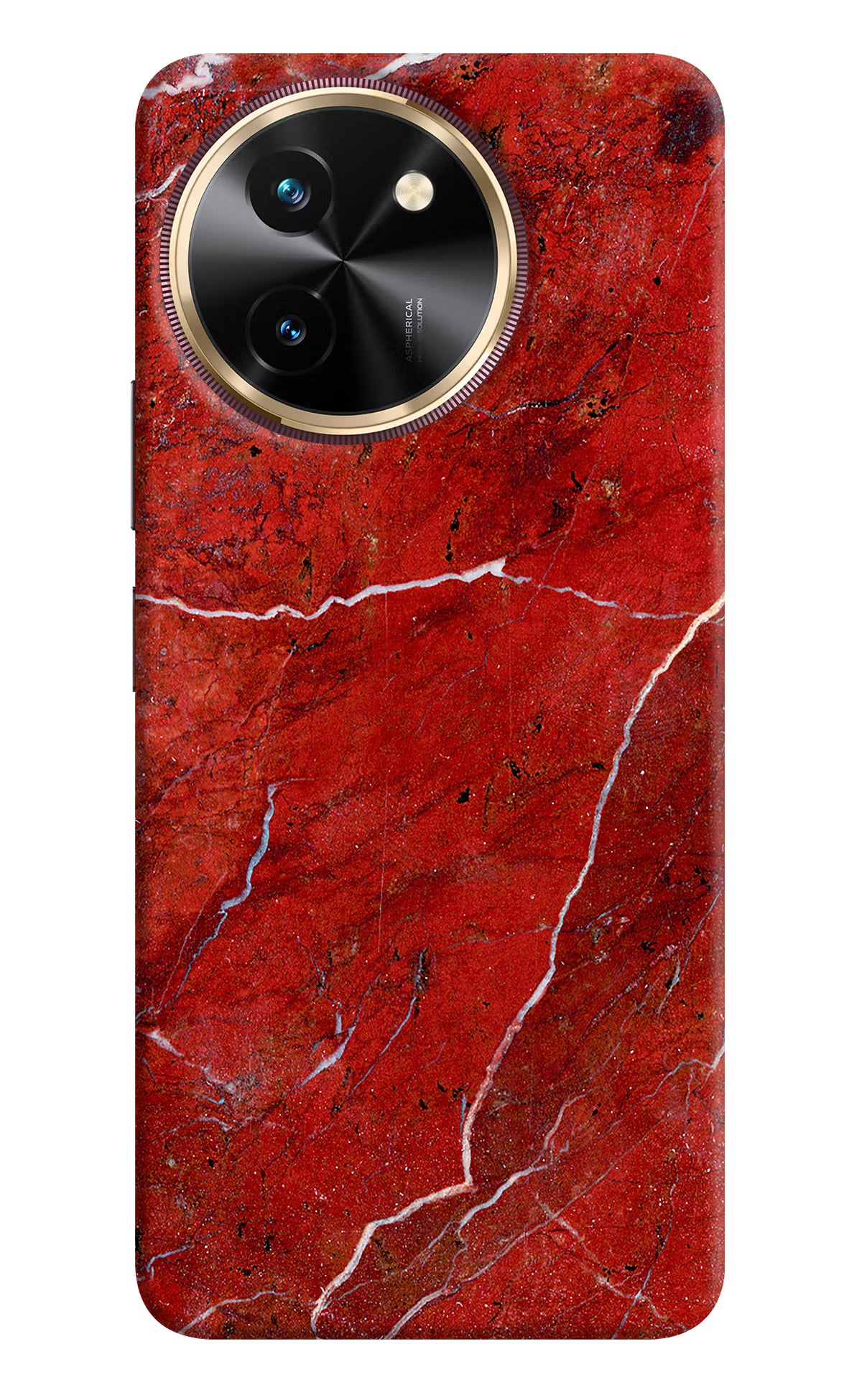 Red Marble Design Vivo T3x Back Cover - Red Marble Design Vivo T3x Hard Case Back Cover by Casekaro Red Marble Design Vivo T3x Hard Case Back Cover by Casekaro