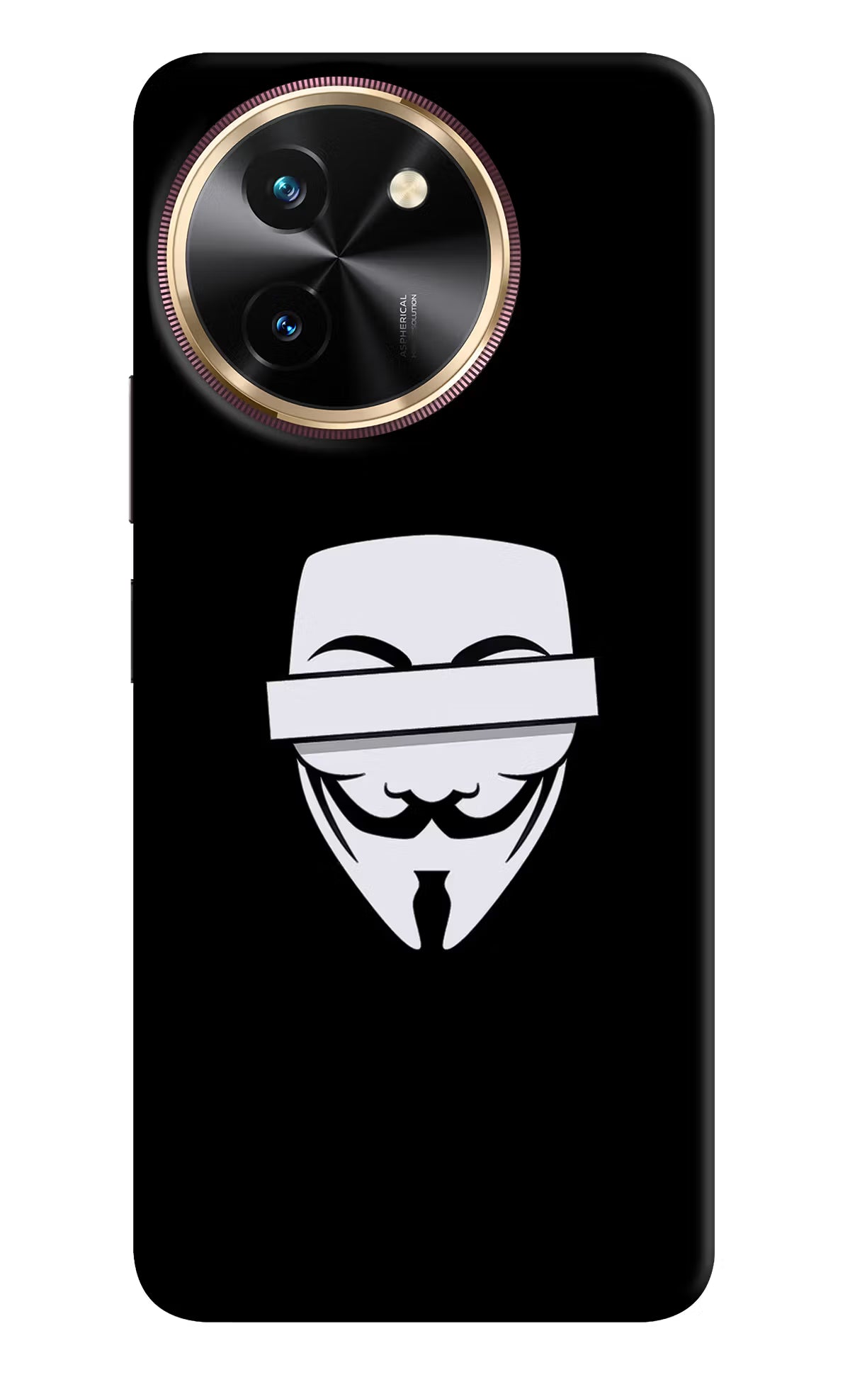 Anonymous Face Vivo T3x Back Cover - Anonymous Face Vivo T3x Hard Case Back Cover by Casekaro Anonymous Face Vivo T3x Hard Case Back Cover by Casekaro