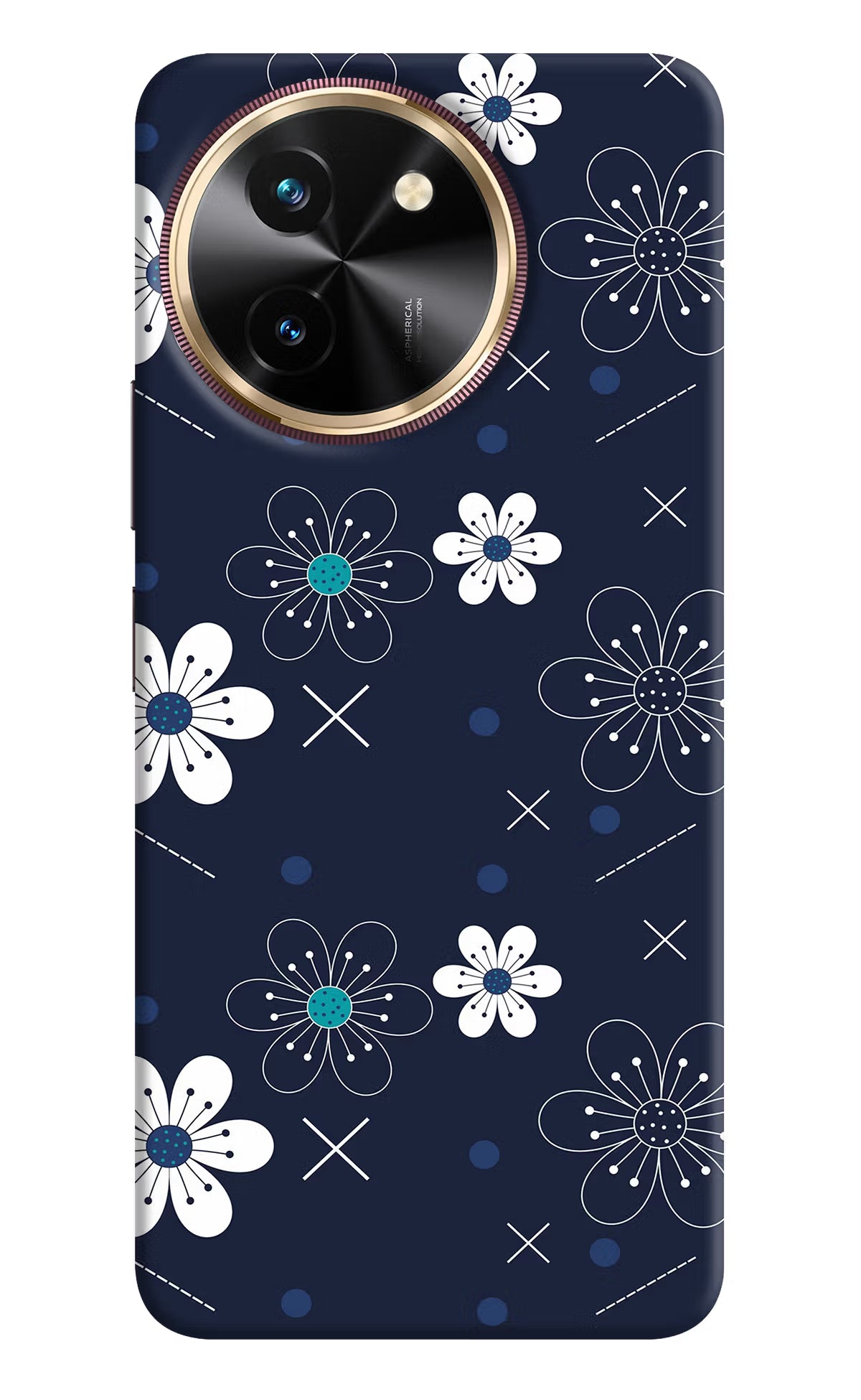 Flowers Vivo T3x Back Cover - Flowers Vivo T3x Hard Case Back Cover by Casekaro Flowers Vivo T3x Hard Case Back Cover by Casekaro