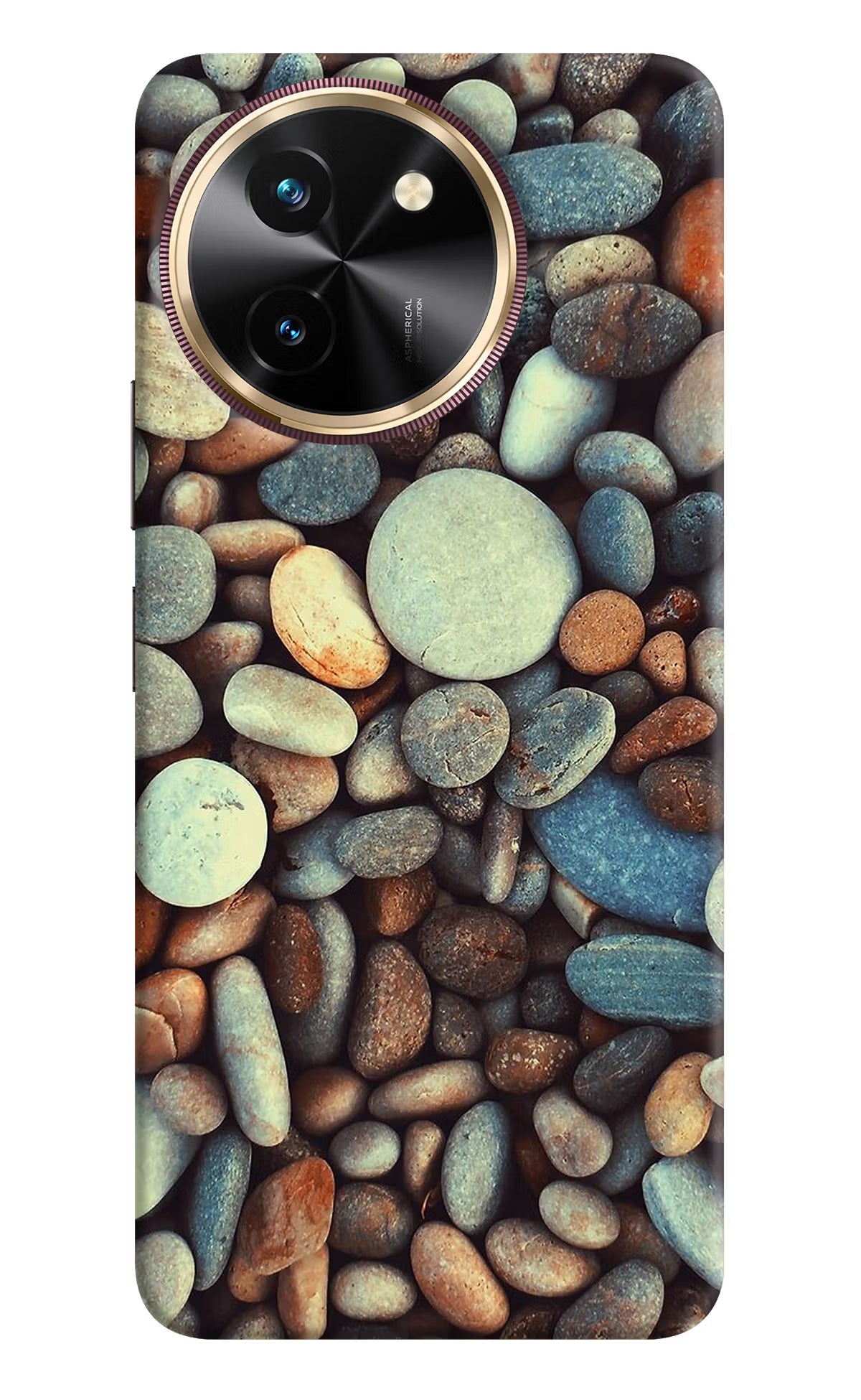 Pebble Vivo T3x Back Cover - Pebble Vivo T3x Hard Case Back Cover by Casekaro Pebble Vivo T3x Hard Case Back Cover by Casekaro
