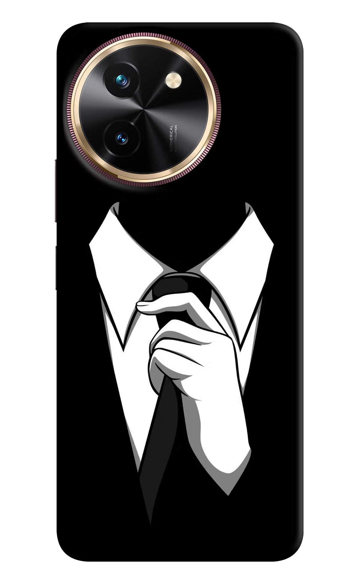 Black Tie Vivo T3x Back Cover - Black Tie Vivo T3x Hard Case Back Cover by Casekaro Black Tie Vivo T3x Hard Case Back Cover by Casekaro